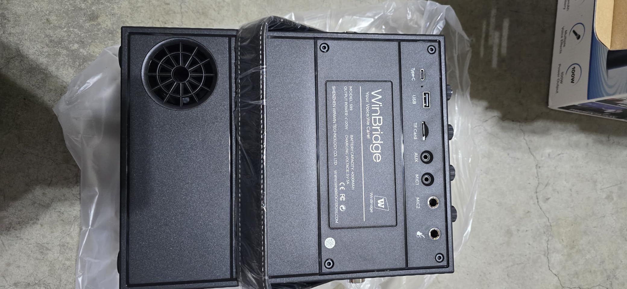 100W Powerful Voice Amplifier with 2 Wireless Microphones, Big Pro Sound Portable Speaker with Microphone, Bluetooth Speaker PA System Karaoke Machine Support BT/USB/TF Card/Aux/Guitar S99 customer photo 1
