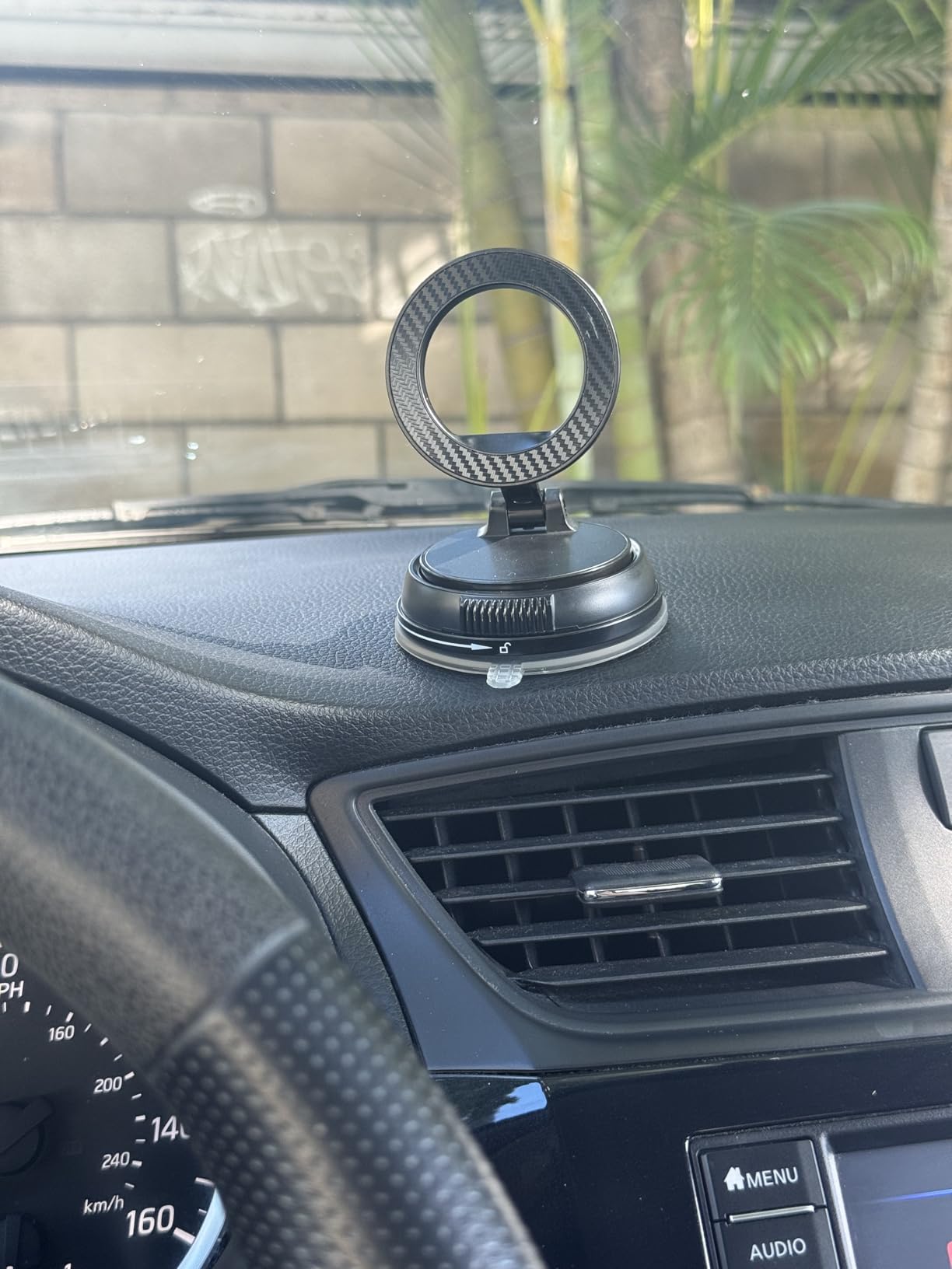 ANDERY Car Phone Holder for Magsafe [78+LBS Strongest Suction & 2400gf Strongest Magnetic] 360° Adjustable Car Phone Mount, Phone Holders for Your Car for iPhone 17-12 Pro Max Air Plus (Carbon Fiber) customer photo 2