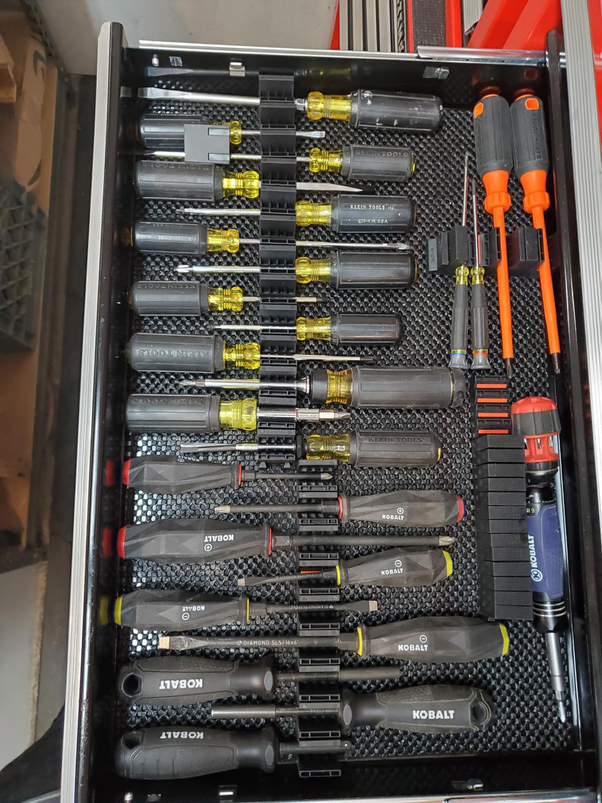 ToolBox Widget Screwdriver Organizer Pro Series 4.0 - Magnetic Holder for Tool Drawers - Modular Toolbox Organizer System - Tool Storage for Professional & DIY Mechanics - 1 Pack, 12 Holders customer photo 2