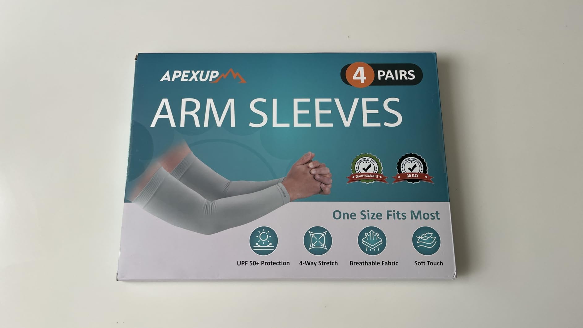 APEXUP Cooling Arm Sleeves for Men Women, UV Sun Protection UPF 50, Volleyball Arm Sleeves Compression Sleeves for Outdoor customer photo 2