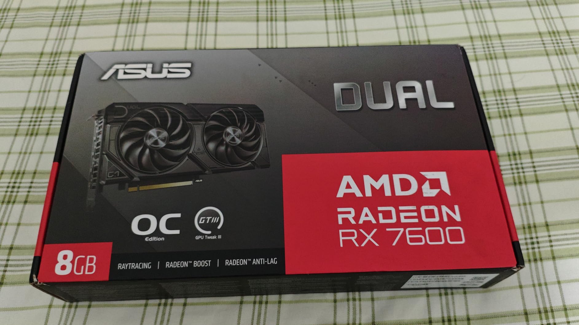 ASUS Dual Radeon RX 7600 EVO OC Edition 8GB GDDR6 (PCIe 4.0, 8 GB GDDR6, HDMI 2.1, DisplayPort 1.4a, 2.5-Slot Design, Axial-tech Fans, GPU Tweak III) customer photo 1