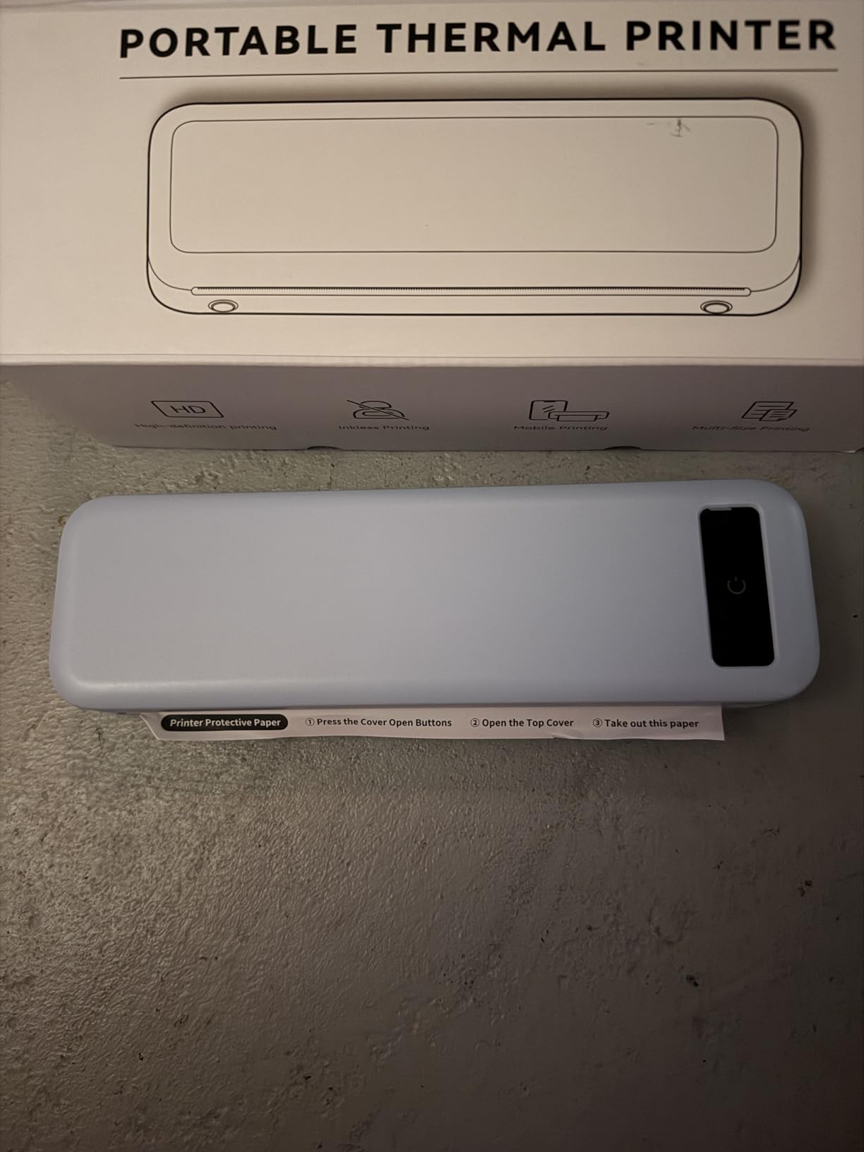 Portable Printers Wireless for Travel, A285M Small Inkless Thermal Printer, Bluetooth Mobile Printer Support 8.5