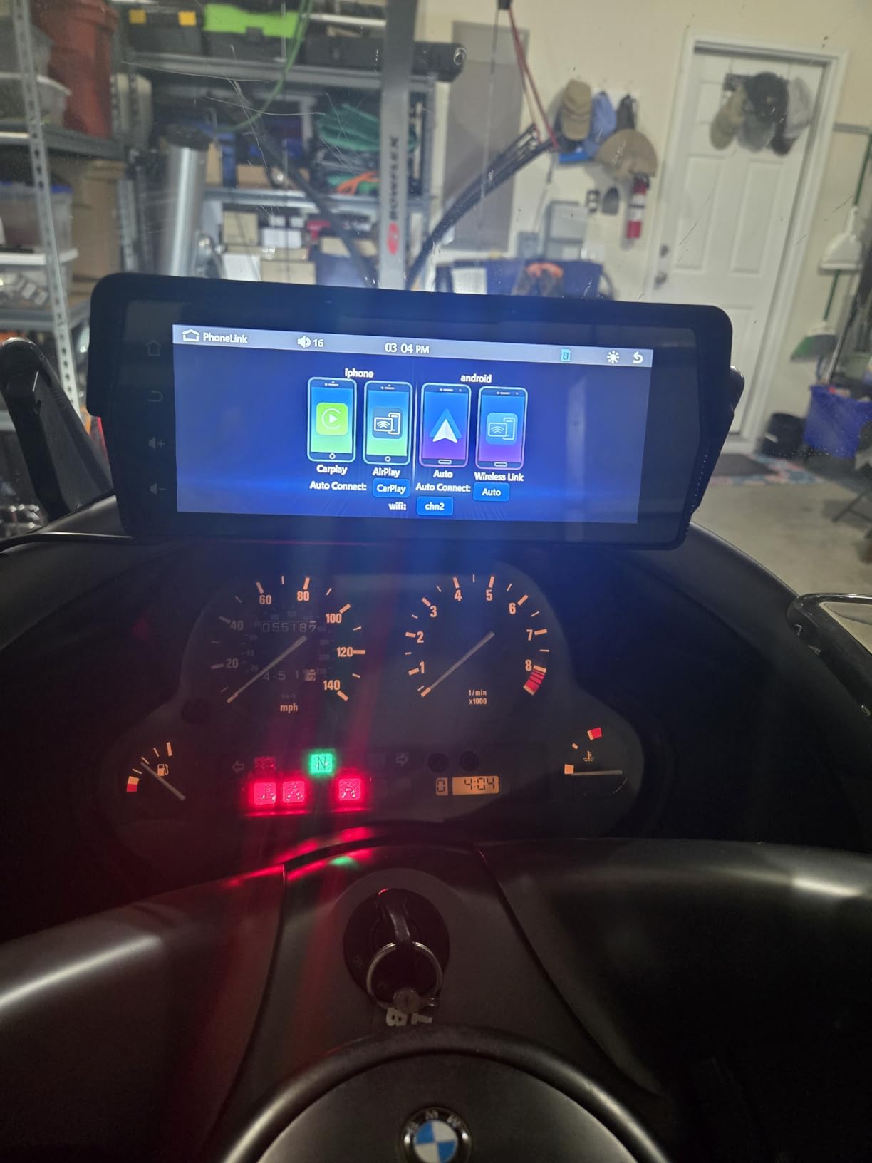 Motorcycle Front+Rear Dash Cam,6.86 inch IPS 1280x480P Touch Screen,1080P Motorcycle Camera DVR,Wireless Carplay&Android Auto,GPS,IP67 Waterproof,120°Wide,Bluetooth5.0,TF,PhoneLink for Motorbike customer photo 2