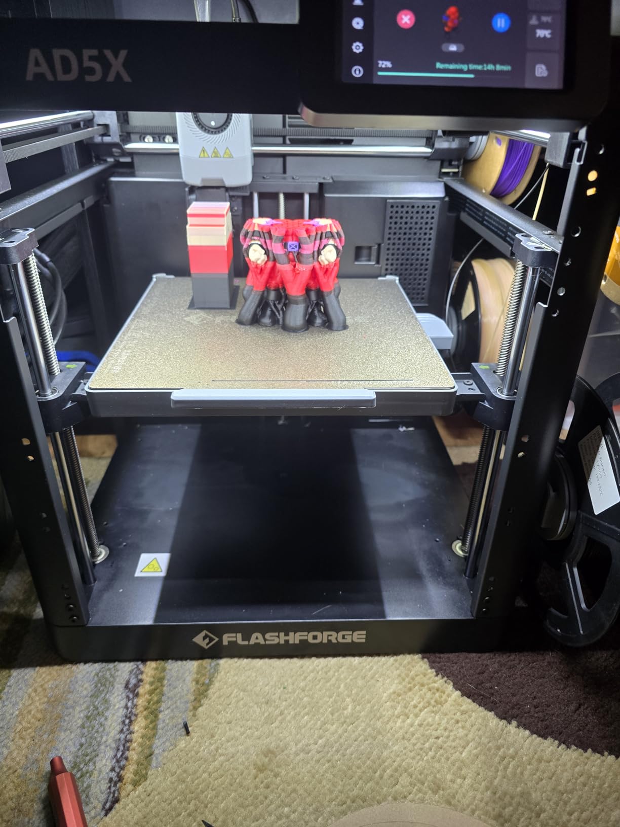 FLASHFORGE AD5X Multi-Material 3D Printer 4-Color Printing, 600mm/s Speed 1-Click Print with DIY IFS Creations, Full-Auto Calibration & Filament Backup, AD5X- Multi-Color Productivity Booster customer photo 1