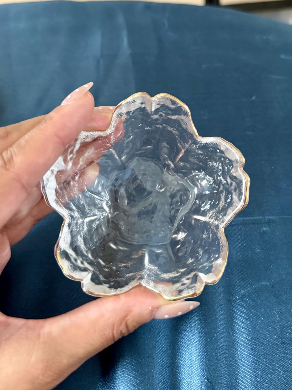 Purple Flower Jewelry Dish Glass Ring Holder Dish Jewelry Tray Cute Vanity Organizer customer photo 2