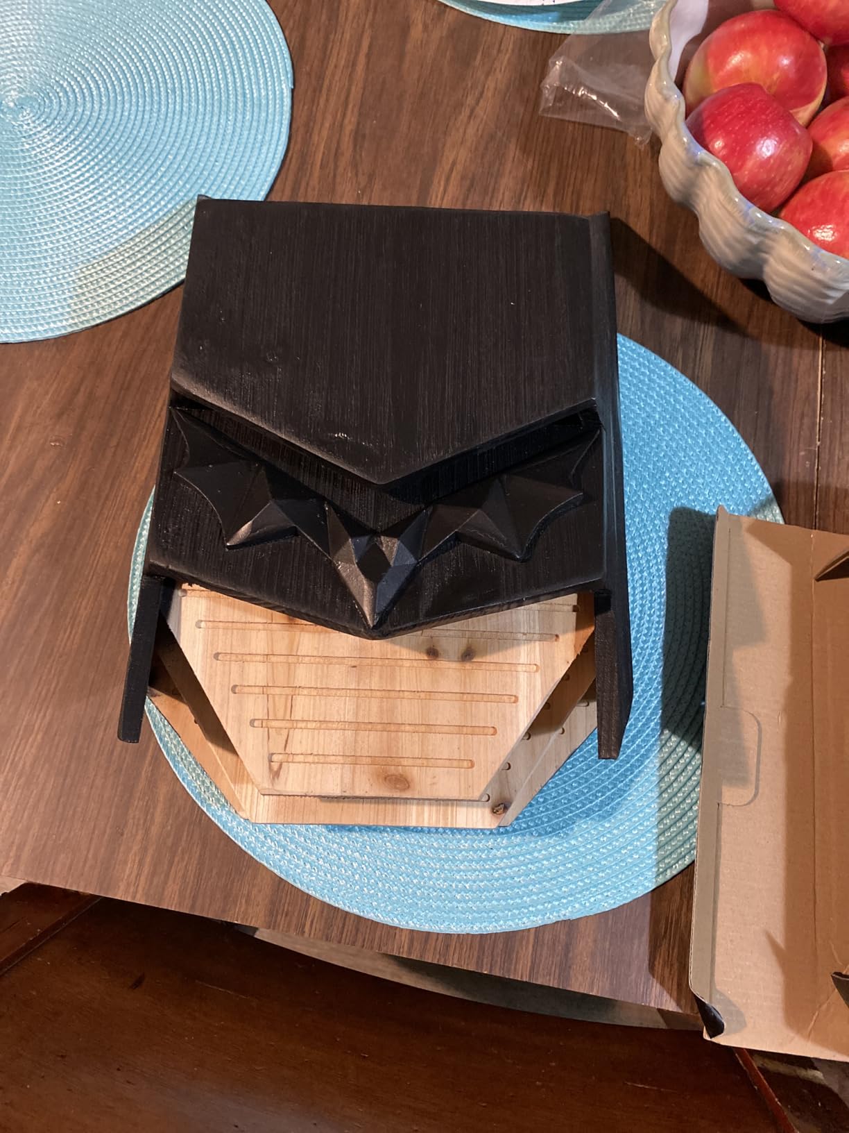 Caped Hero Bat House for Outdoors - Wooden Large Three Chamber Box Perfectly Designed to Attract Bats, Weather-Resistant (Black, 3 Chamber) customer photo 1