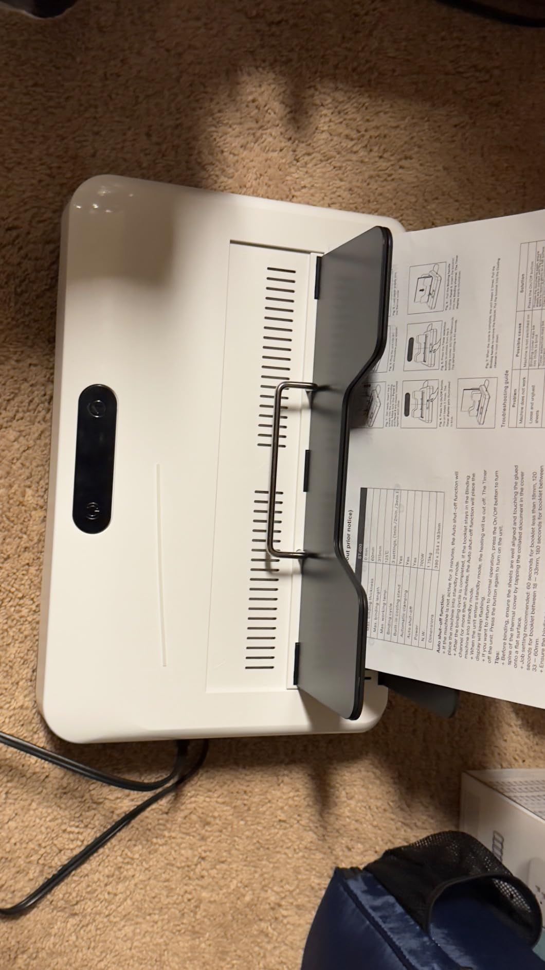 Thermal Binding Machine, 500 Sheets Capacity, No Preheat Time, Digital Touch Panel with Air Cooling, Electric Binder for A4/A5/Letter Size Business Documents, Office and Home Projects customer photo 3