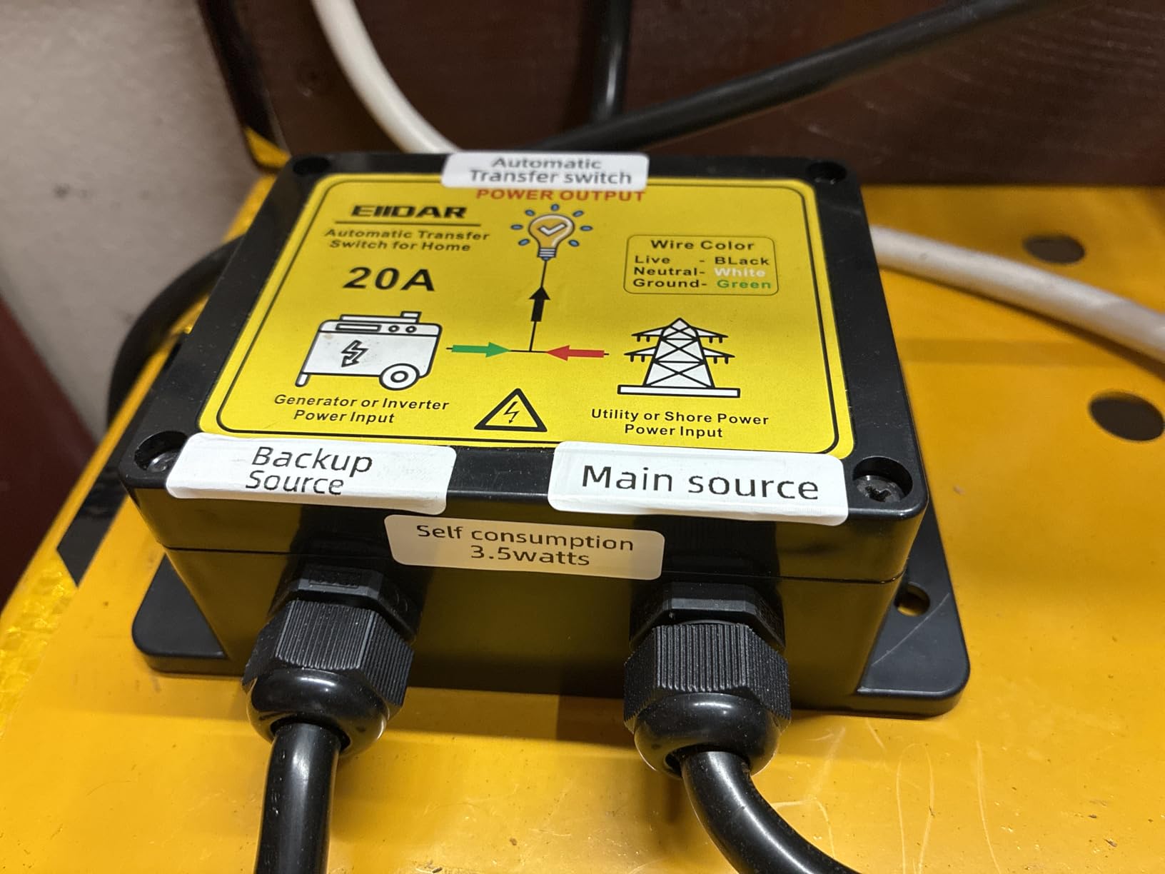 ATS AC120V 20 Amp Auto Transfer Switch, Transfer Switch for Home Generator, Automatic Transfer Switches customer photo 2