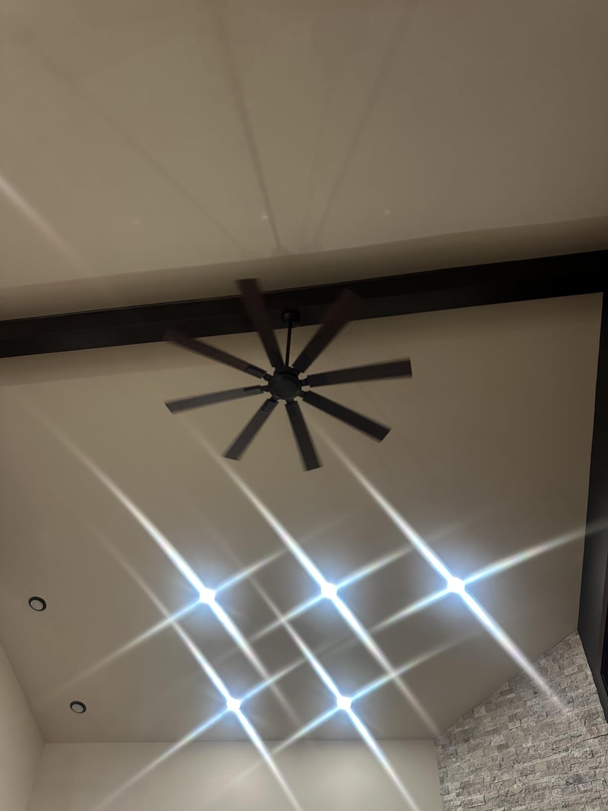 65 Inch Ceiling Fan No Light with Remote, Black Large Ceiling Fan Without Light with Quiet Reversible DC Motor, 6-Speeds, 8 Blades, Indoor/Outdoor Modern Ceiling Fans for Patios, Living Room, Garage customer photo 1