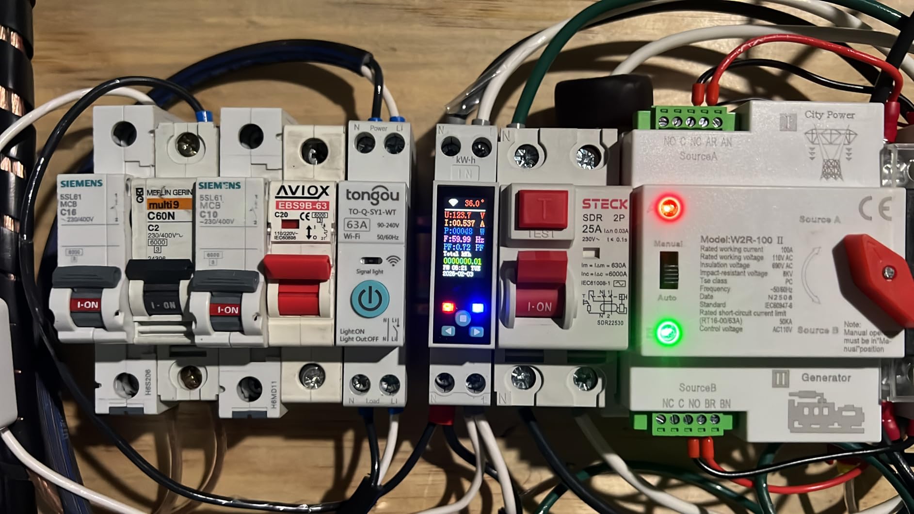 Smart Wifi Switch, 1P+N AC90-240V 1-50A, Smart Life/Tuya APP Remote Control, with Power Monitoring, Export/Clear Power Data, DIN Rail Mounted, with LCD Display, Recloser Function, FCC Certified customer photo 1