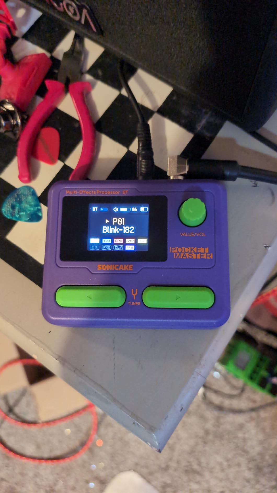 SONICAKE Pocket Master-Portable Multi Effects Pedal, 100+ Built-in Effects, Amp Modeling, IR Cabinets Simulation customer photo 2