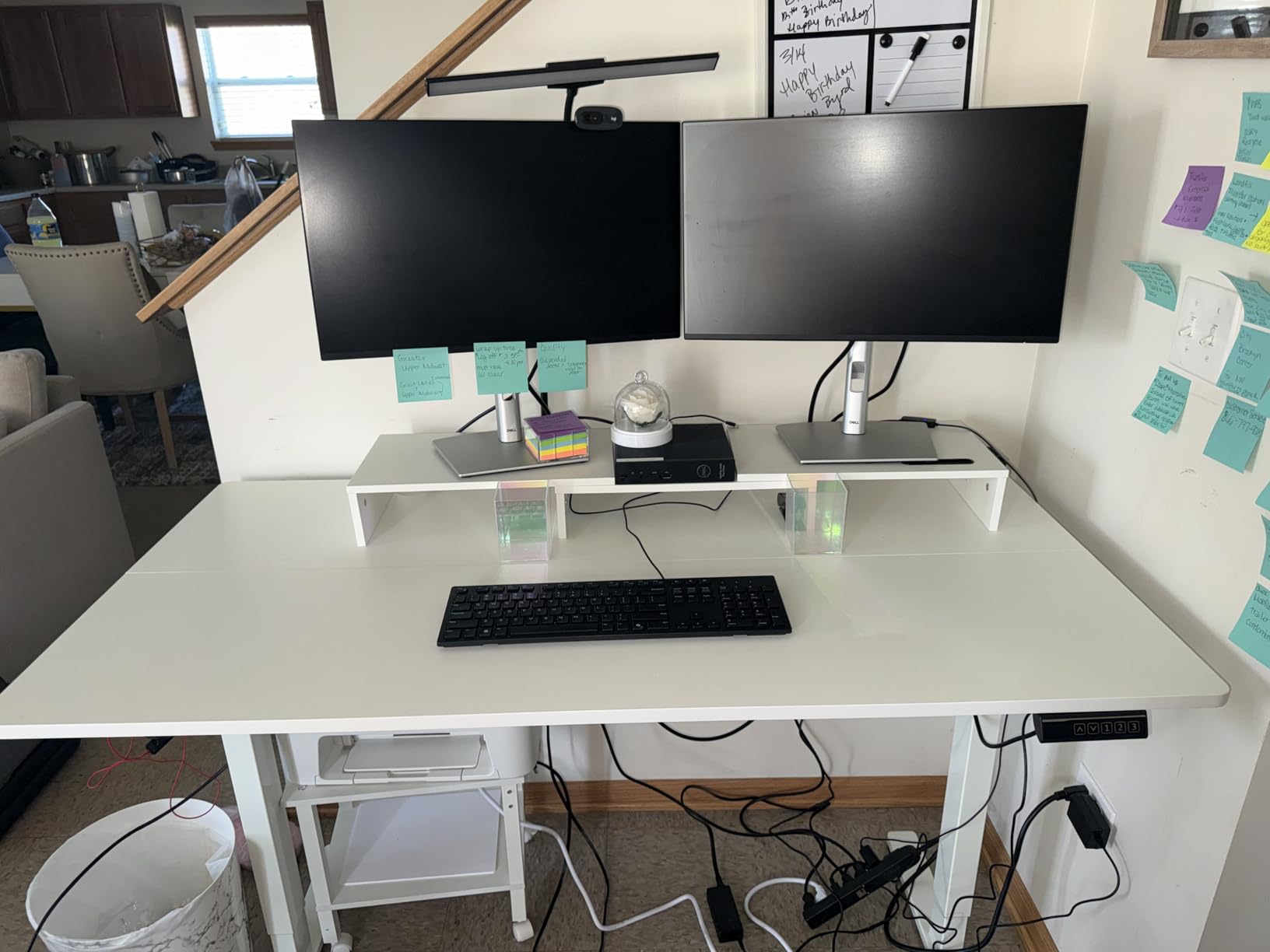 DEVAISE 63 x 28 Inches Electric Standing Desk, 3 Adjustable Height Stand up Desk for Home Office, Ergonomic Sit to Stand Desk with LED Touchscreen, Hook, 3 Memory Preset Computer Desk (Rustic Brown) customer photo 1