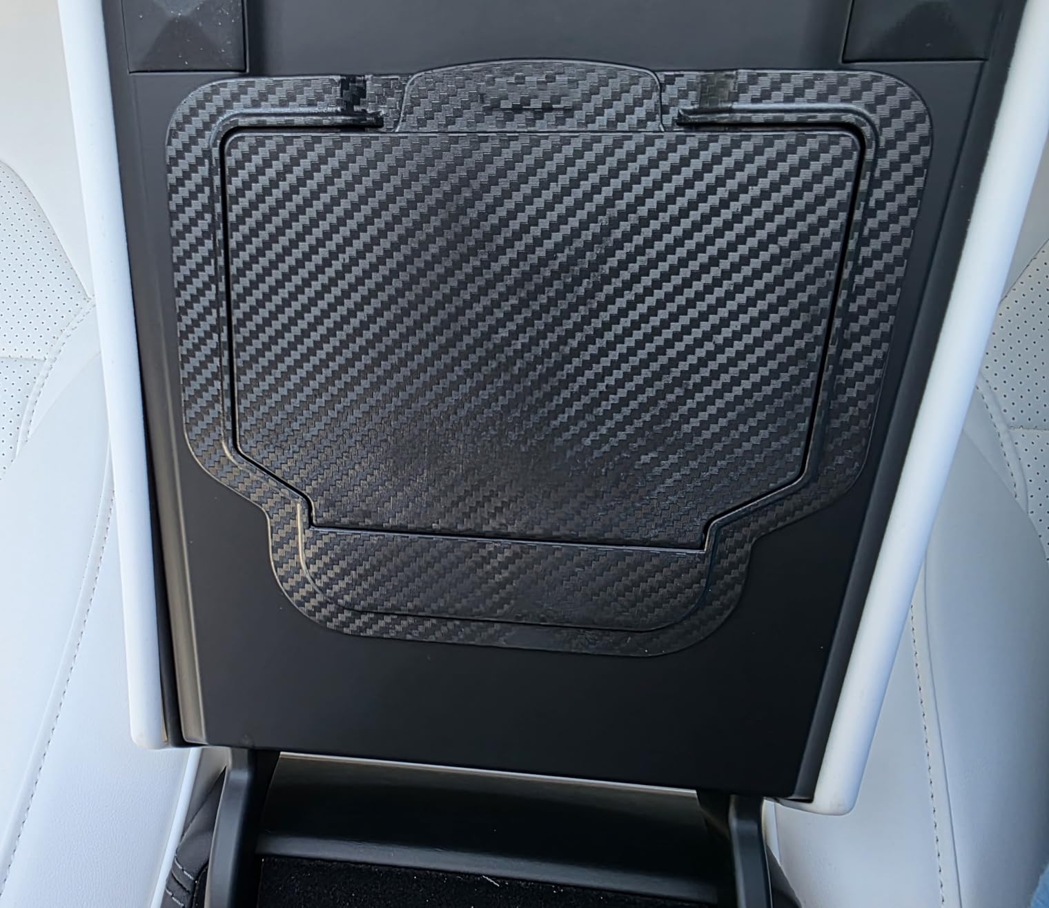 Wigoo Center Console Organizer for Tesla Model Y Juniper (Only Premium & Performance 2025 2026) and All Model 3 Highland Accessories [Double-Layer Storage, Smooth Sliding] 4PCS Black customer photo 1