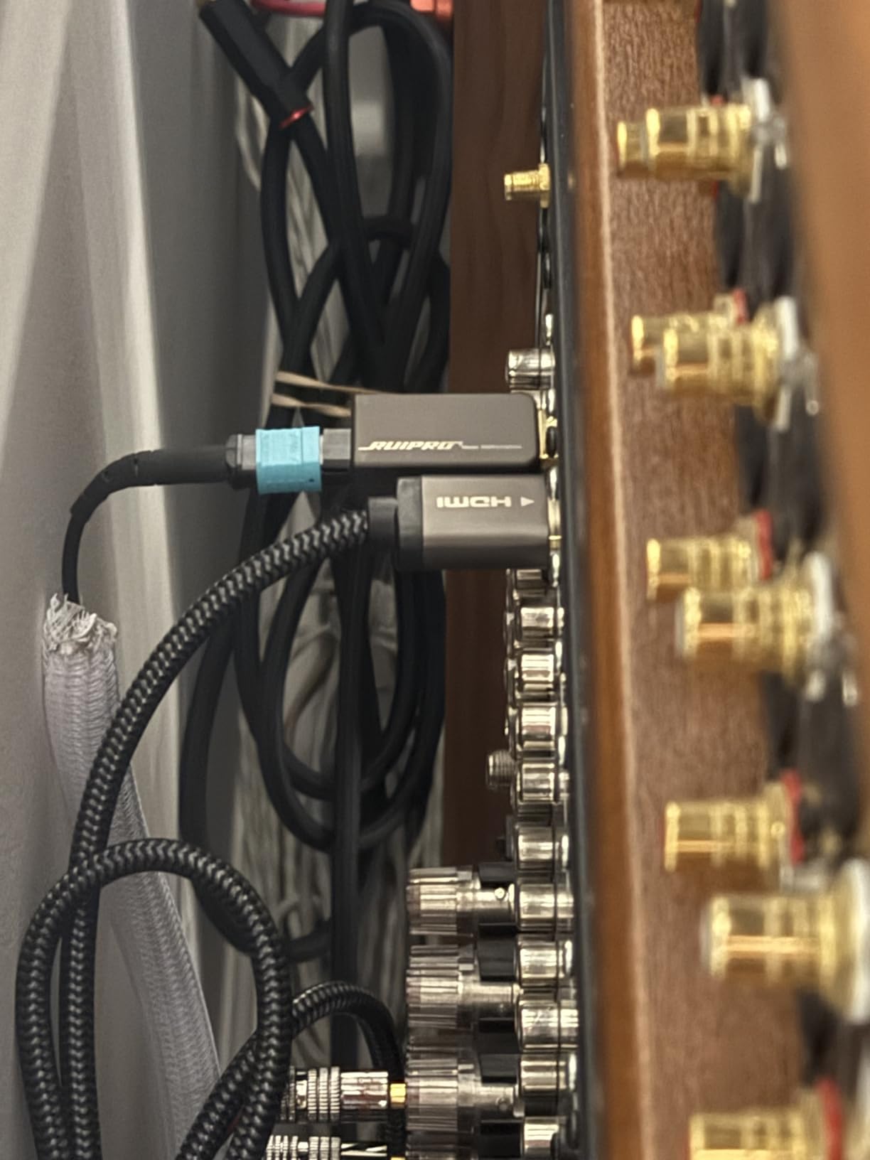 RUIPRO 8K Detachable Full Fiber Optic Armored HDMI 2.1 Cable 33FT, Ultra High Speed 48Gbps, Support 8K@60Hz 4K@120Hz, Dynamic HDR, eARC, Compatible with PS5/Xbox/Blu-ray/TV/Monitor/Projector customer photo 2