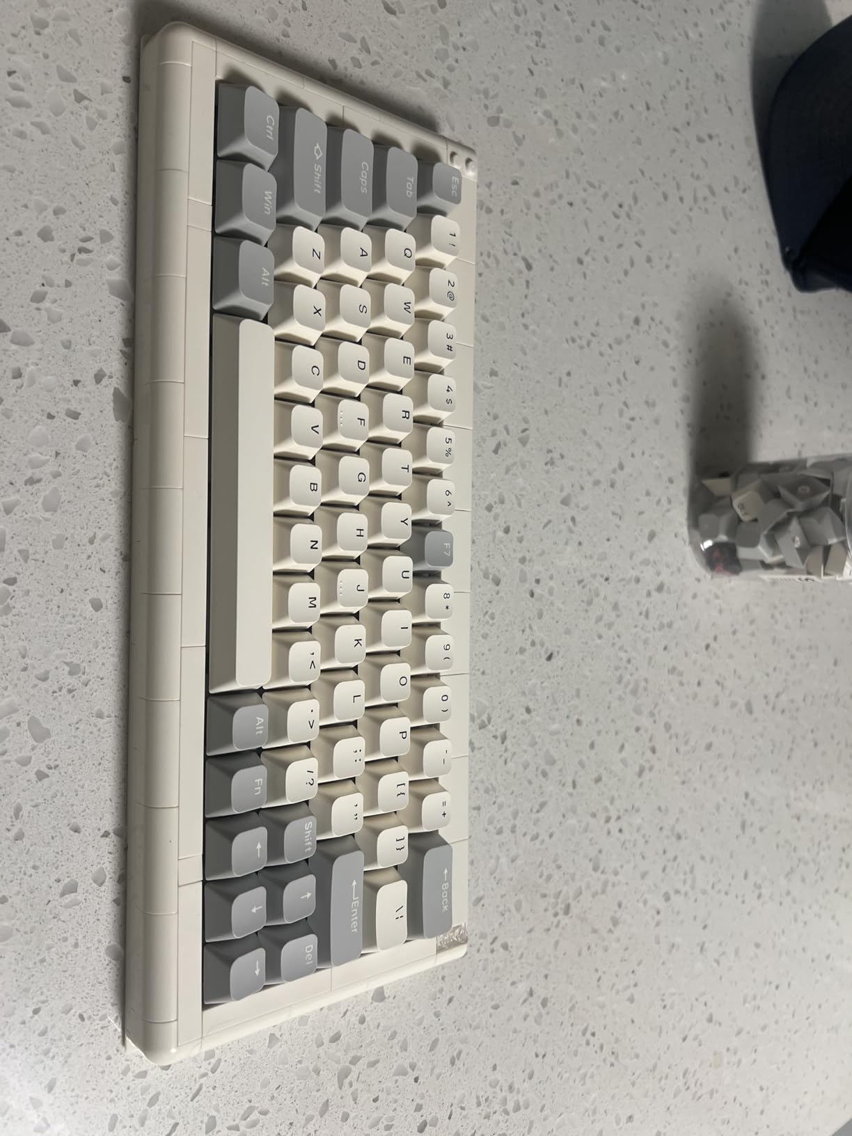 01Adam 60% Mechanical Keyboard, 64-Key ANSI, Lego-Compatible Case, Gasket Mount, Hot-swappable, Wired, Linear Switch, RGB, QMK, Vial for Win/Mac, Full Kit (White) customer photo 2