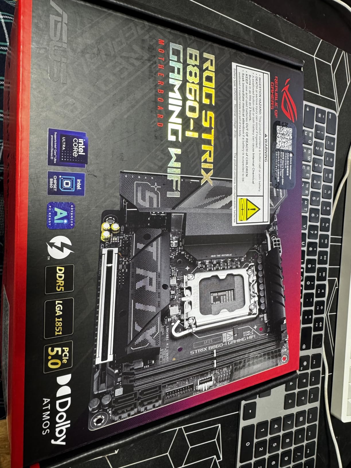 ASUS ROG STRIX B860-I GAMING WIFI B860 LGA 1851 mITX Mini-ITX motherboard, Intel Core Ultra Series 2 Ready, Advanced AI ready, 10+1+2+1 stage, DDR5, 2.5G LAN, WiFi7, M.2, Thunderbolt 4, USB Type-C customer photo 2