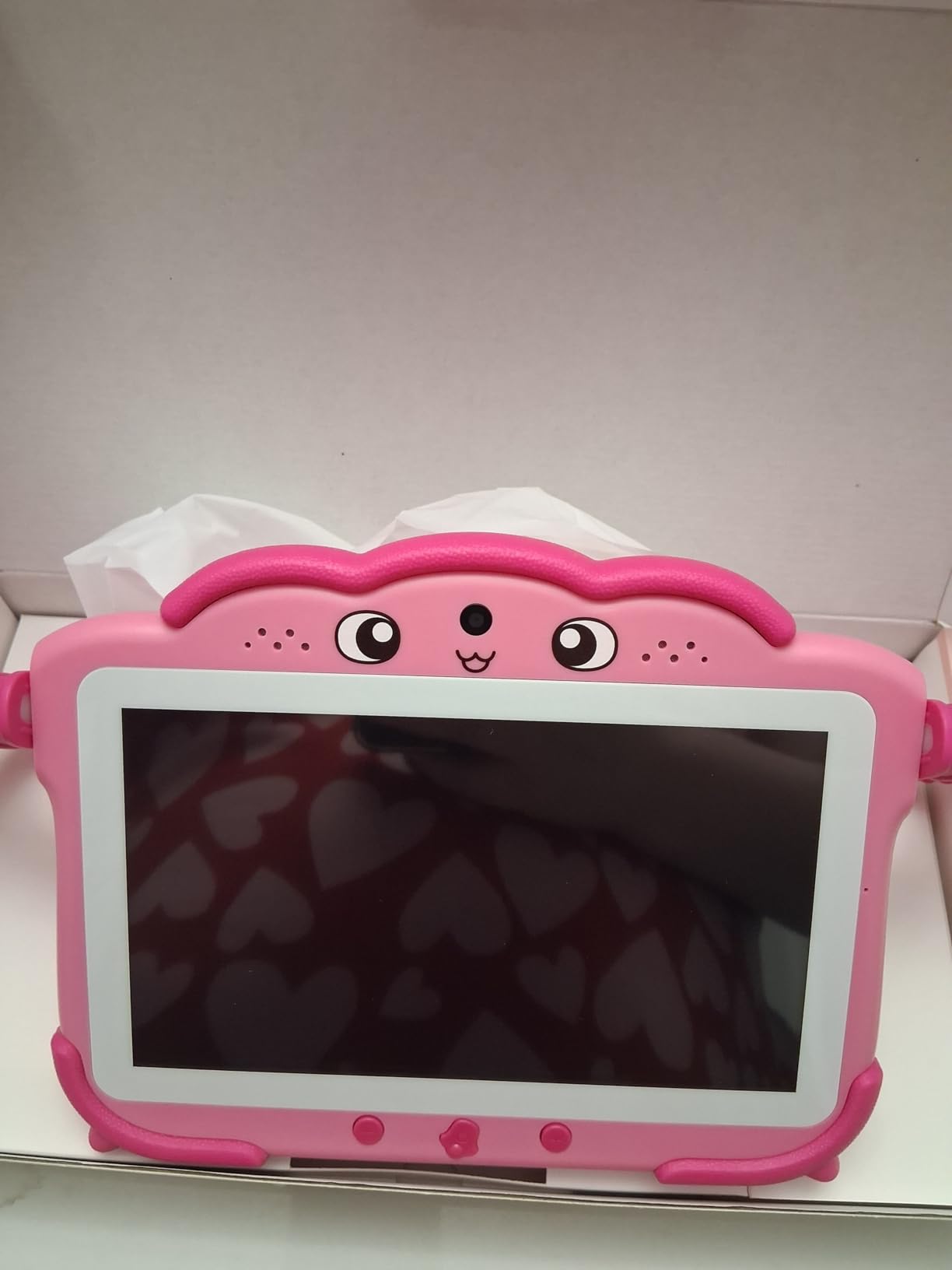 okulaku Kids Tablet 7 inch Toddler Tablets for Kid with Case WiFi Dual Cameras Octa-Core Android System Kids Learning PC for Girls Boys Software Installed 32GB Childrens Computer Parental Control customer photo 1