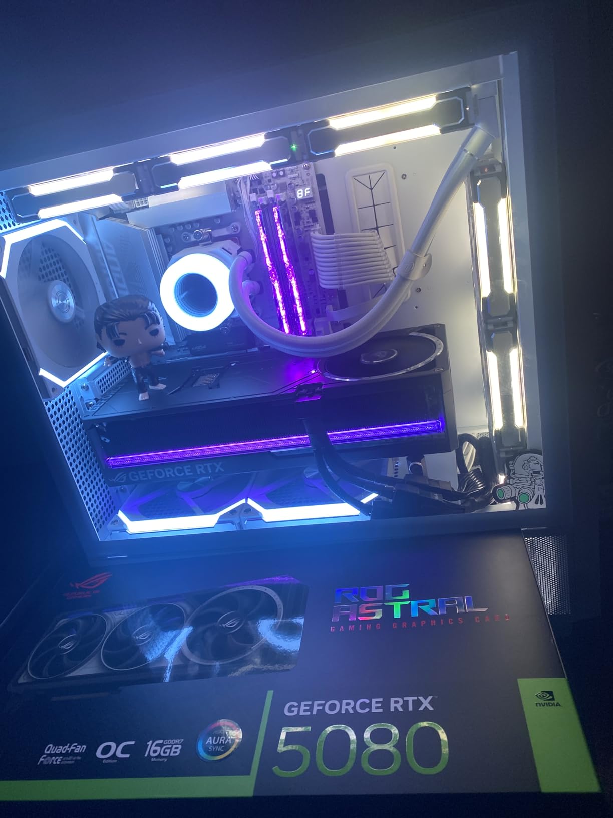 ASUS ROG Astral GeForce RTX 5080 OC Edition Graphics Card, NVIDIA (PCIe 5.0, 16GB GDDR7, HDMI/DP 2.1, 3.8-Slot, 4-Fan Design, Axial-tech Fans, Patented Vapor Chamber, Phase-Change GPU Thermal Pad) customer photo 2