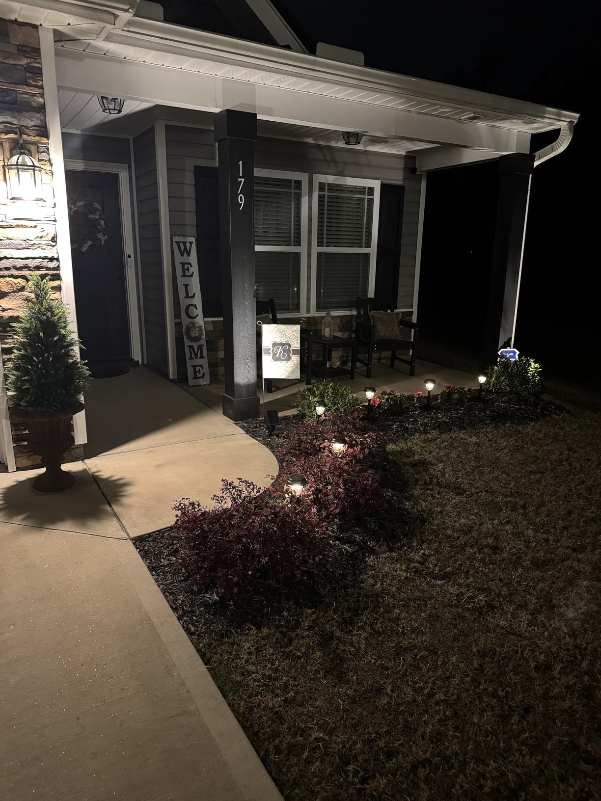 Solar Lights Outdoor, 6 Pack Metal Solar Pathway Lights, Heavy Duty Stainless Steel & Glass, Auto On/Off Waterproof Garden Lights for Driveway Landscape Walkway Yard Outdoor Decor (Warm White) customer photo 2