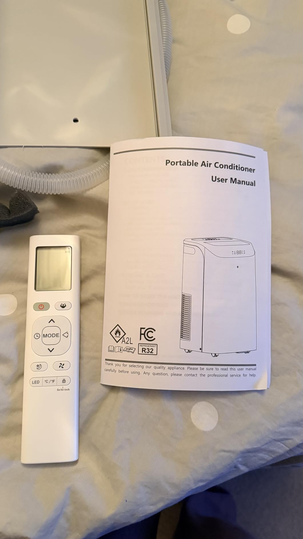 Inverter 16000BTU Portable Air Conditioners with Remote, Free Stand Cooling Portable AC Unit for Room up to 800 sq.ft, with Dehumidifier & Fan, Dual Hose, Quiet Sleep Mode(42dB), Windows Kit customer photo 2