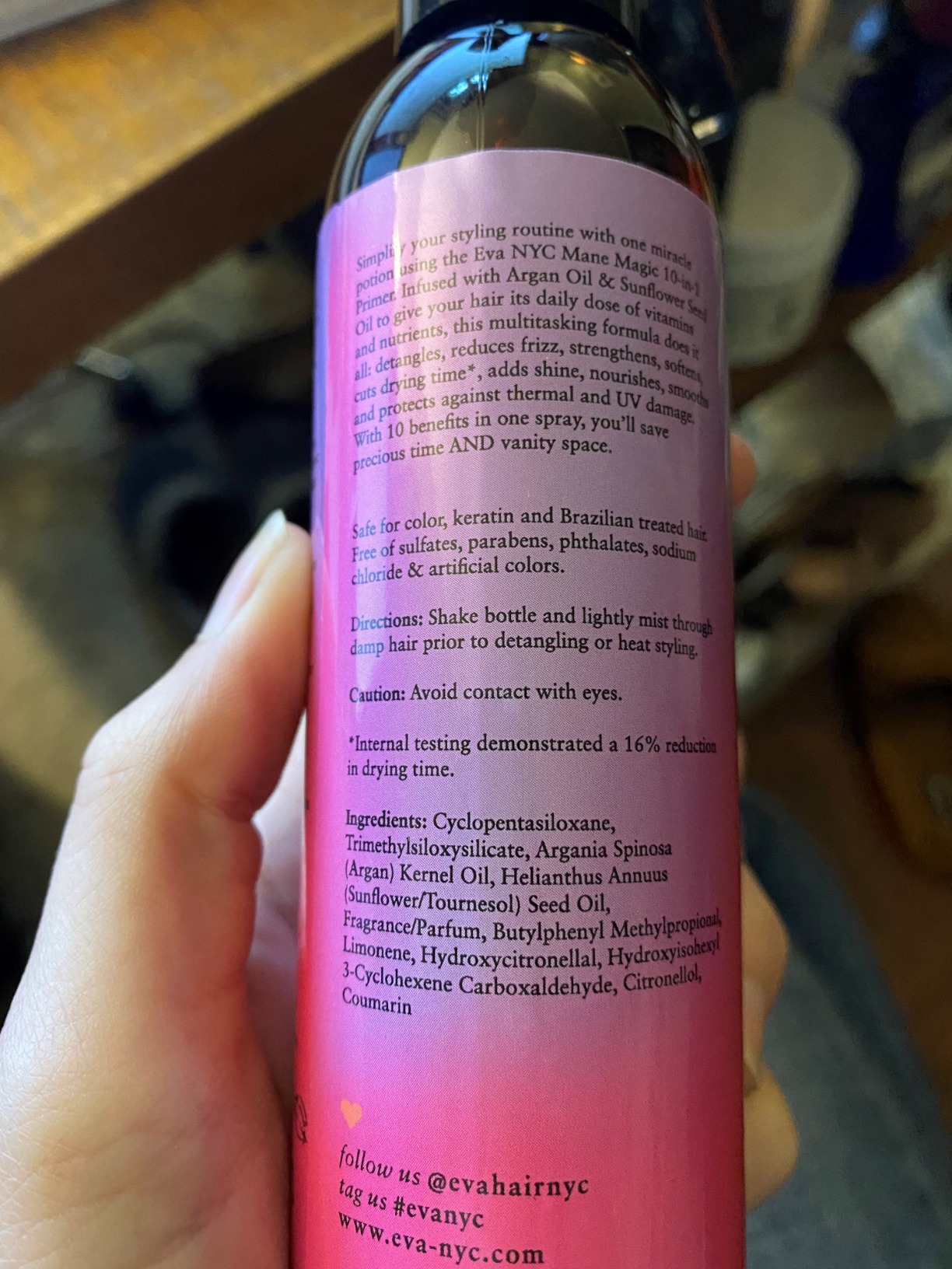 Eva NYC Mane Magic 10-in-1 Heat Protectant for Fine Hair - Anti-Frizz Heat Protection Spray - Sunflower + Argan Oil - Blow Dry Spray + Detangler - 10-in-1 Hair Primer - Vanilla Scent - 5 fl oz customer photo 2
