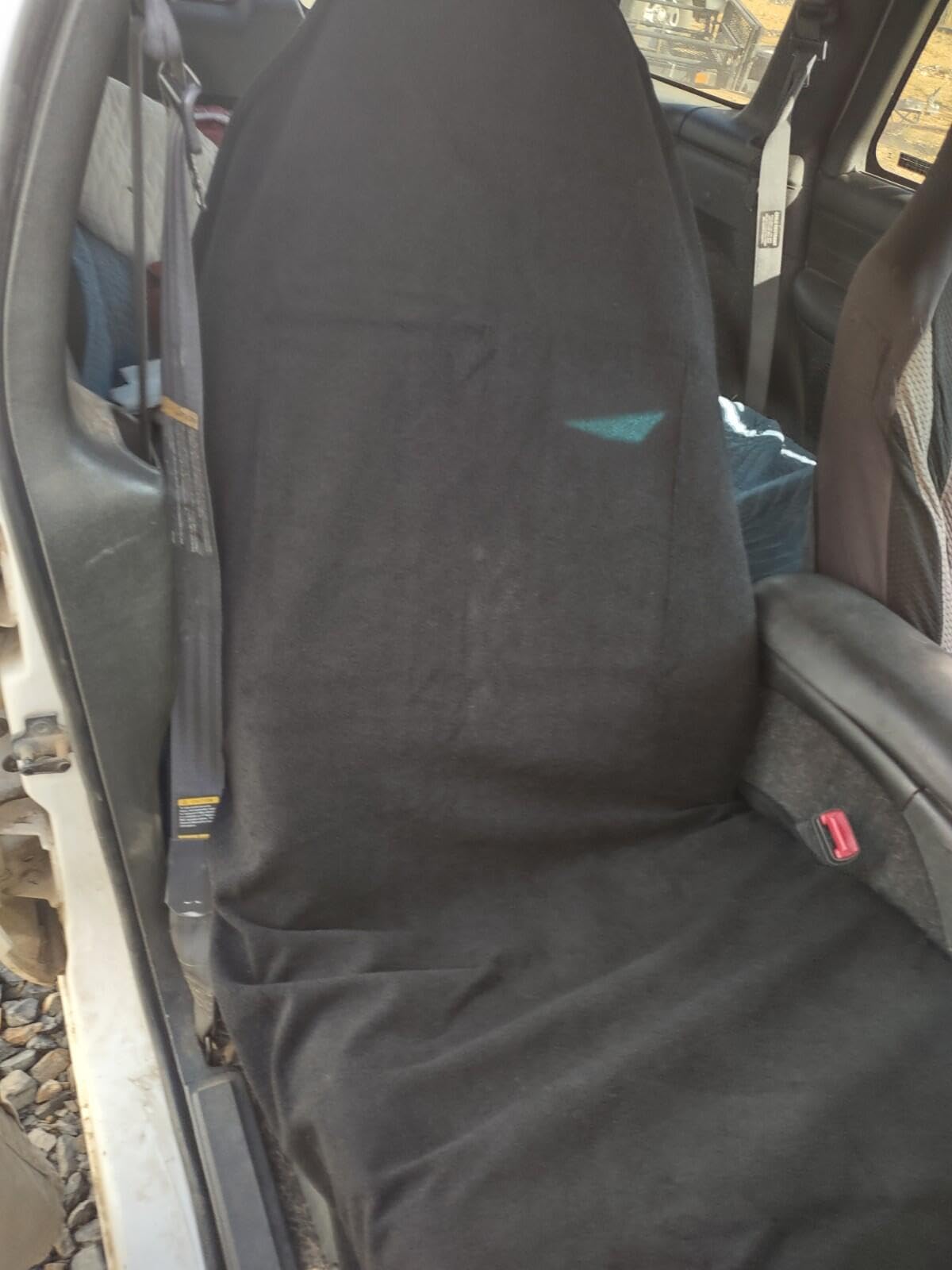 Car Seat Covers Universal Car Protective Front Seat Covers Washable Non-Slip Seat Protectors for Gym Workouts, Waterproof and Sweatproof Towel Seat Covers for Cars, Trucks, Jeeps (2 Pack Black) customer photo 1