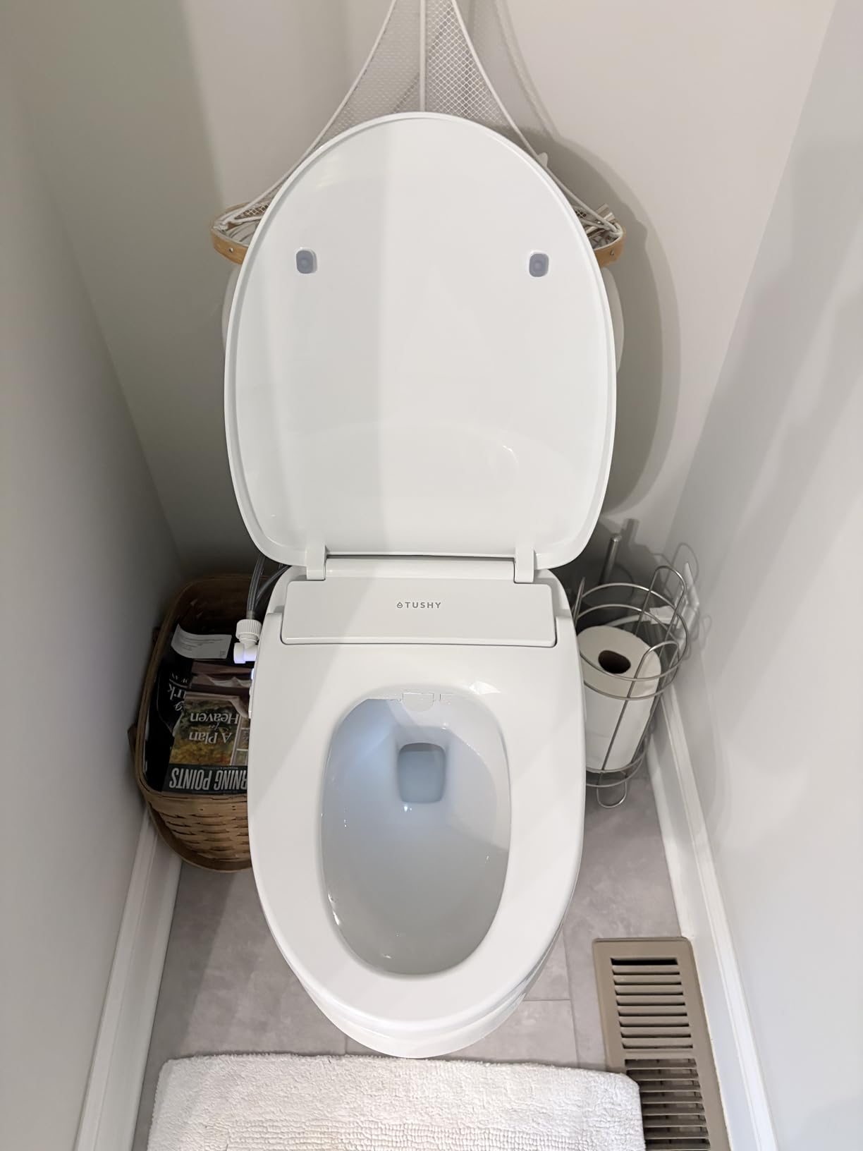 TUSHY Cloud+ Electronic Bidet w/Remote | Intelligent Remote w/Personal Settings, Instant Warm Water, Heated Seat and Air Dryer, Automatic Deodorizer (Night Light & Soft Close), Elongated customer photo 2