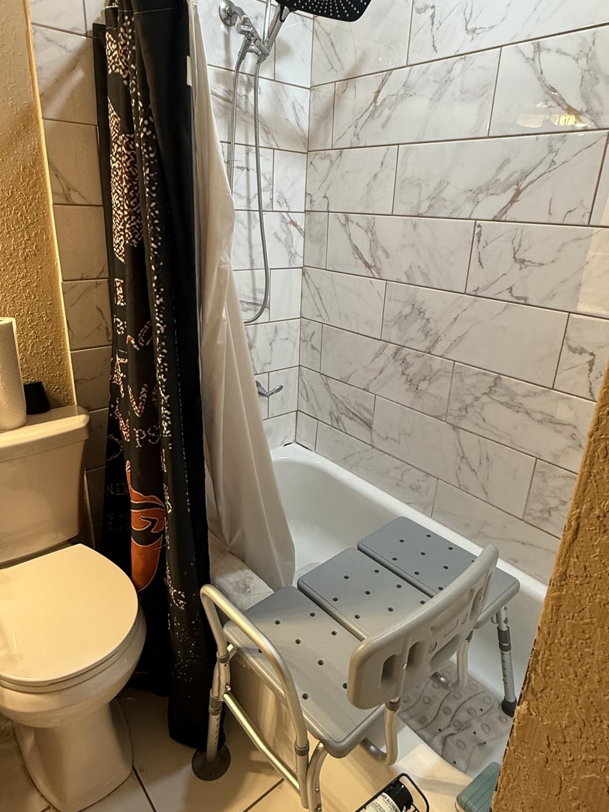 HOMLAND Tub Transfer Bench for Bathtub, FSA/HSA Eligible 400 lbs Heavy Duty Shower Chair with Backrest, Slip-Resistant Feet, Height Adjustable Shower Bench Shower Seat for Elderly and Disabled customer photo 2