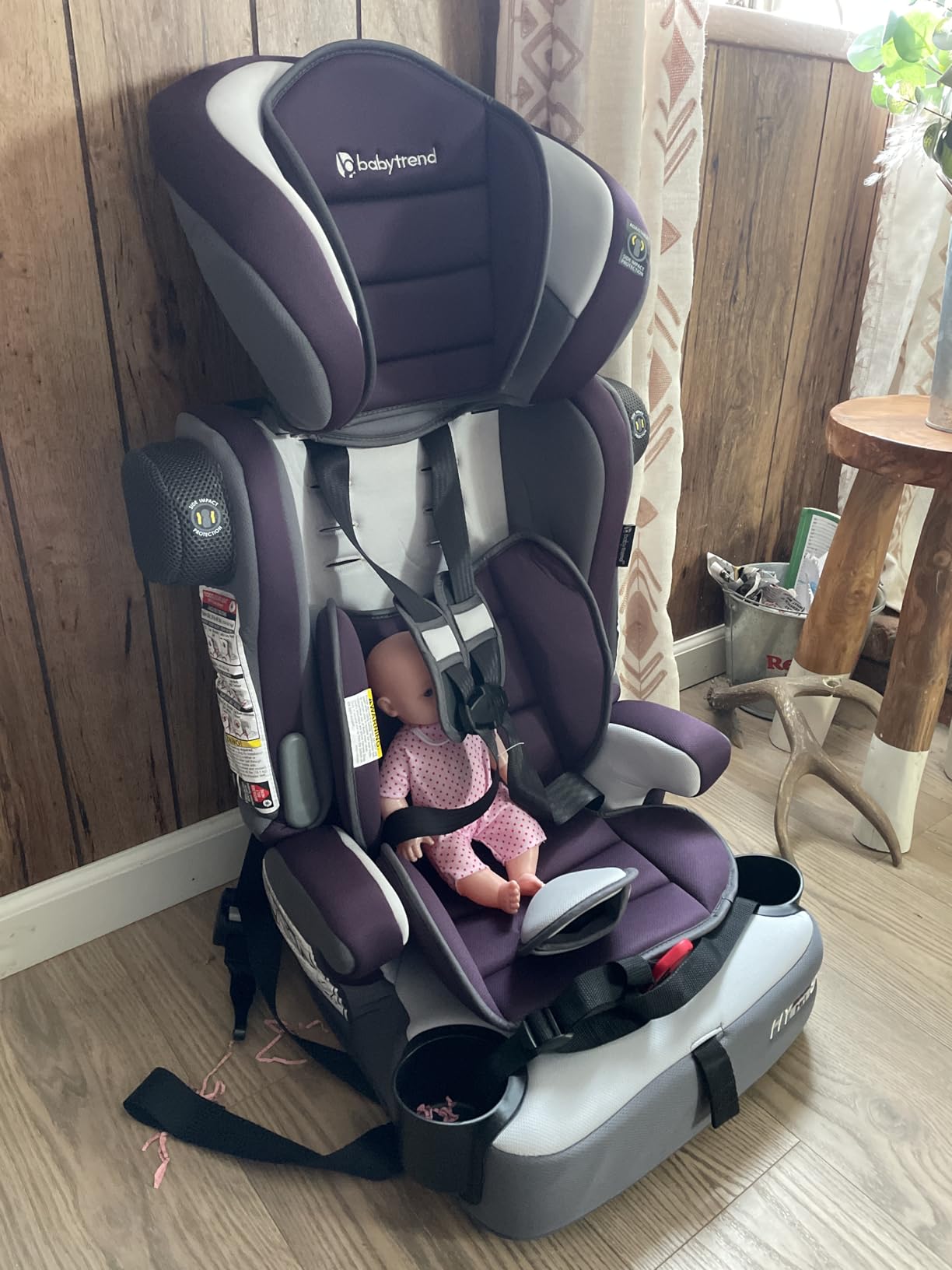 Baby Trend Hybrid SI 3-in-1 Combination Booster Seat, Hoboken Black - Side-Impact Protection, 3-Stage Growth Design customer photo 2