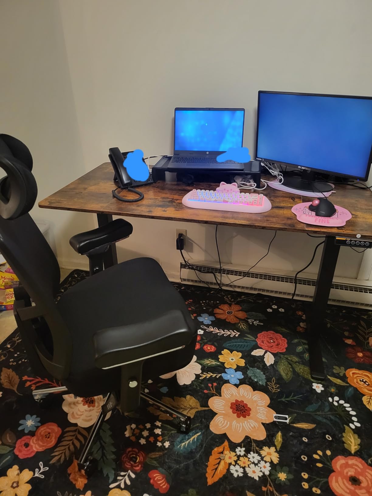 Huuger 63 x 28 Large Electric Standing Desk, Height Adjustable Computer Desk, 27.6