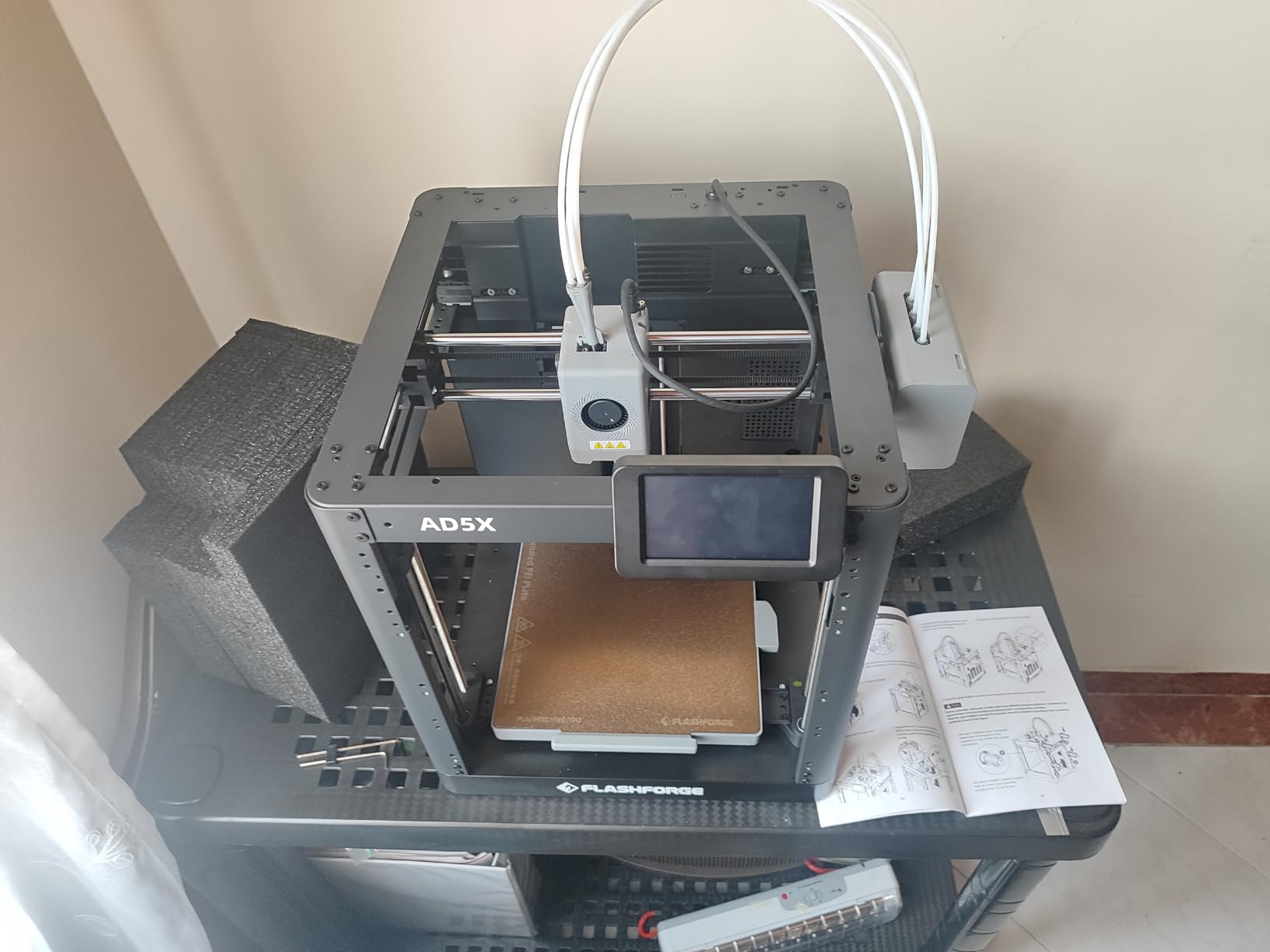 Flashforge AD5X Multicolor 3D Printer, 600mm/s High-Speed 3D Printer with 300˚C Nozzle, Auto Leveling and PEI Flexible Plate, 220x 220 x220mm customer photo 2