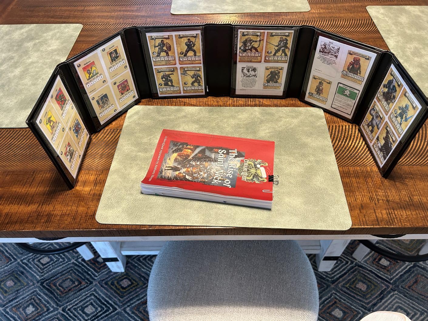 CASEMATIX Miniature DM Screen - 6-Panel Faux Leather Mini Dungeon Master Screen for TTRPGs, Compact DnD DM Screen for Better Player Connection & Immersive Tabletop RPG Sessions with Low-Profile Design customer photo 2