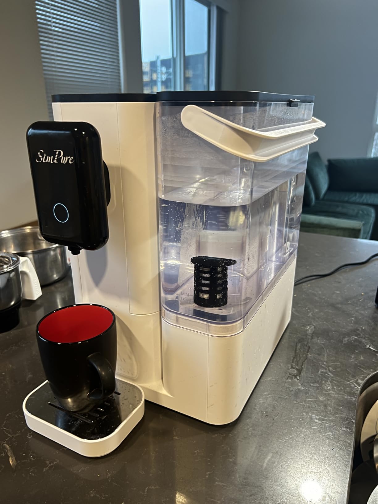 SimPure Y9A UV Countertop Reverse Osmosis Water Filter, Alkaline Remineralization 300 GPD 6 Stage Purification, RO Water Filtration System, Super Fast Filtering Portable Water Purifier customer photo 2