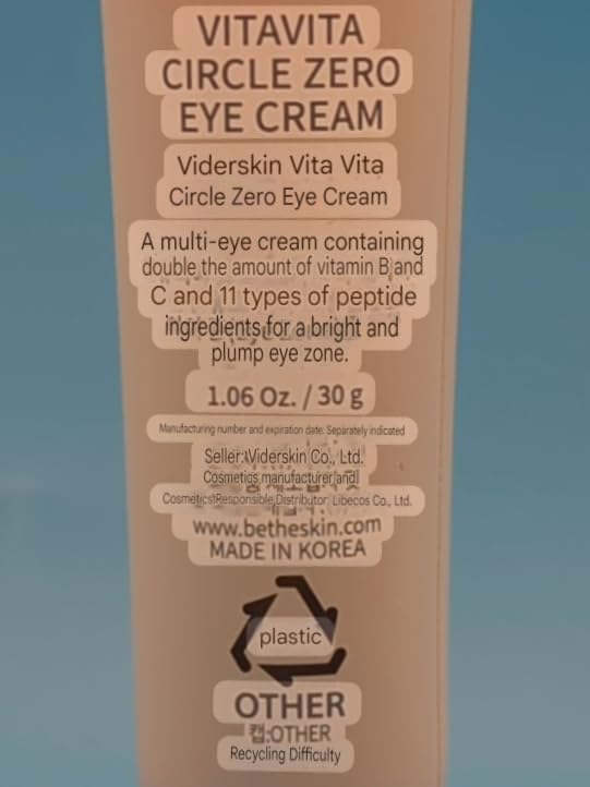 BE THE SKIN Vitavita Dark Circle Zero Eye Cream - 11 Peptides with EGF & FGF, 50,000ppm Vitamin BC Complex & Niacinamide, Milia-Safe, Helps Visibly Brighten & Firm Under Eye Area 1.01 oz customer photo 2