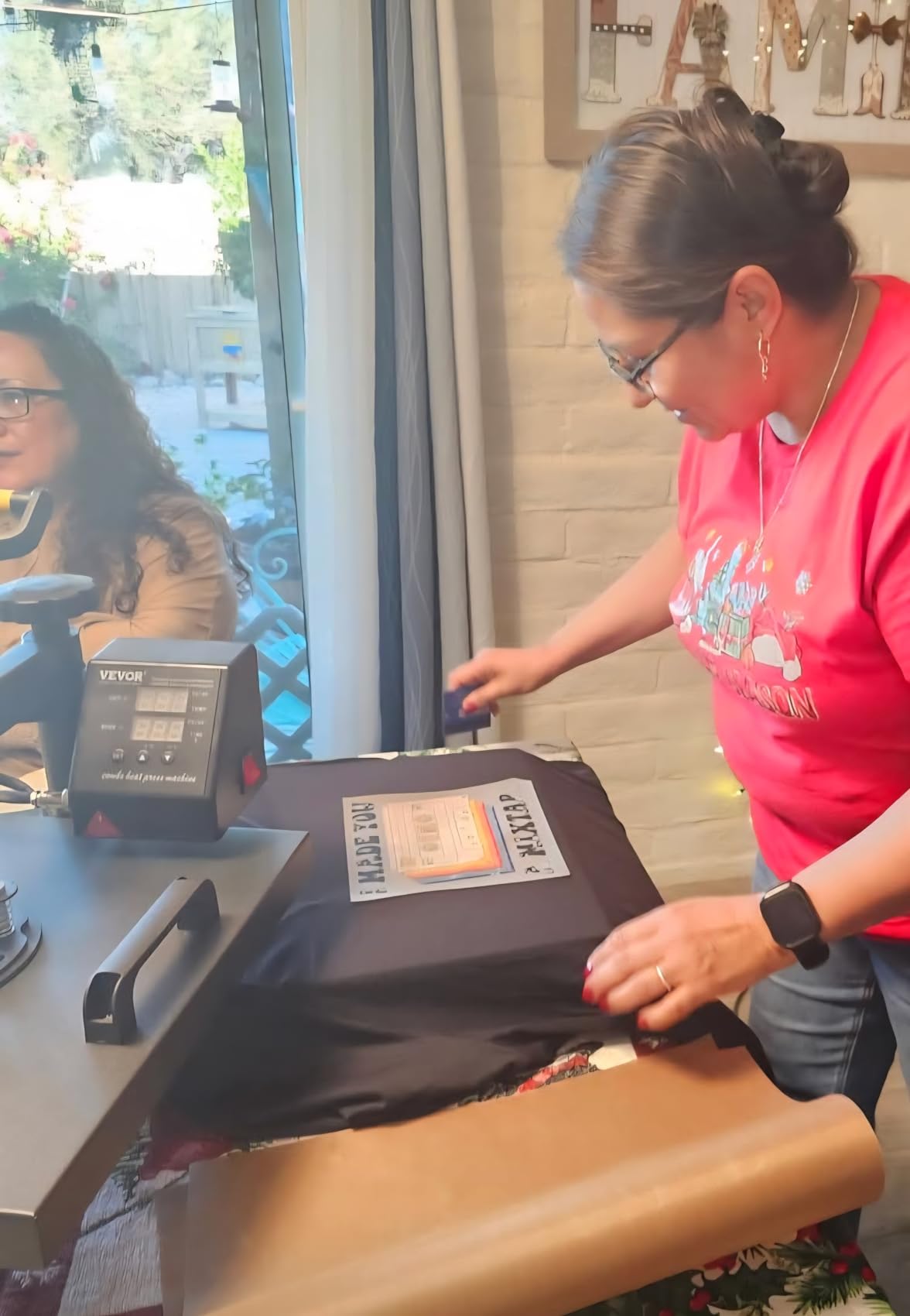 VEVOR 2 in 1 Heat Press Machine for T Shirts and Hats, 15x15 Inch Professional Swing Away customer photo 2