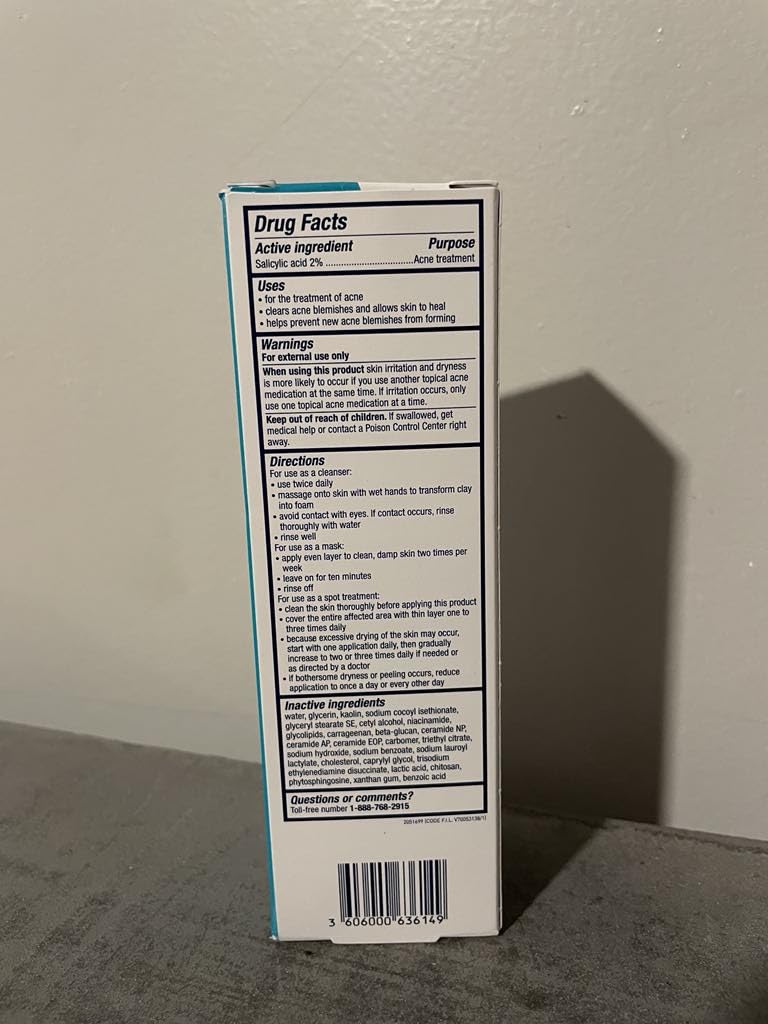 CeraVe Clay To Foam Acne Face Wash, Multi-Use Salicylic Acid & Kaolin Clay Acne Spot Treatment Clears Pimples & Blackheads, Prevents Breakouts, Hydrates & Soothes, Fragrance-Free, Non-Comedogenic, 4oz customer photo 2