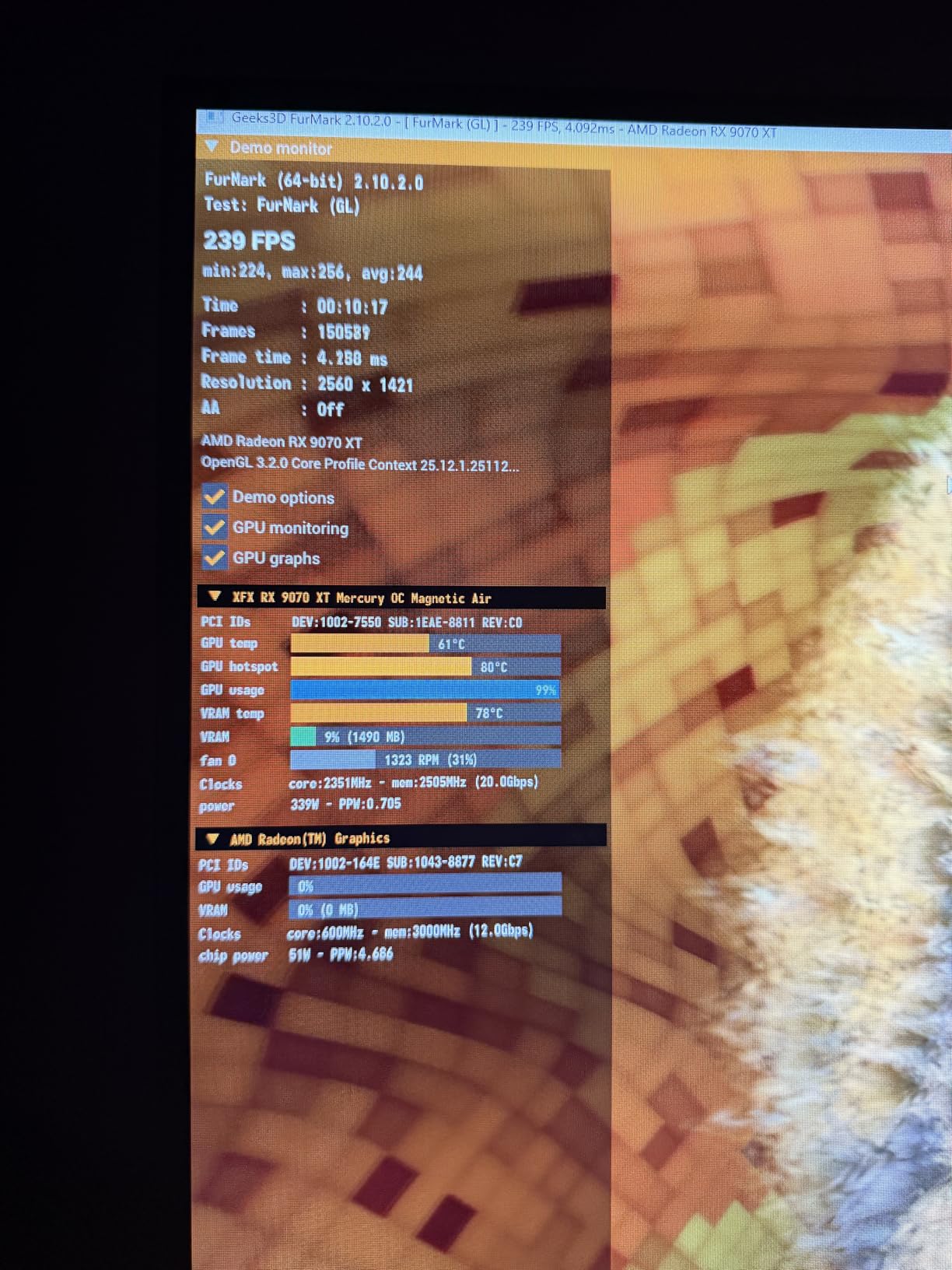 XFX Mercury AMD Radeon RX 9070XT OC Gaming White Edition with RGB 16GB GDDR6, HDMI 3xDP, AMD RDNA 4 RX-97TRGBBW9 customer photo 2