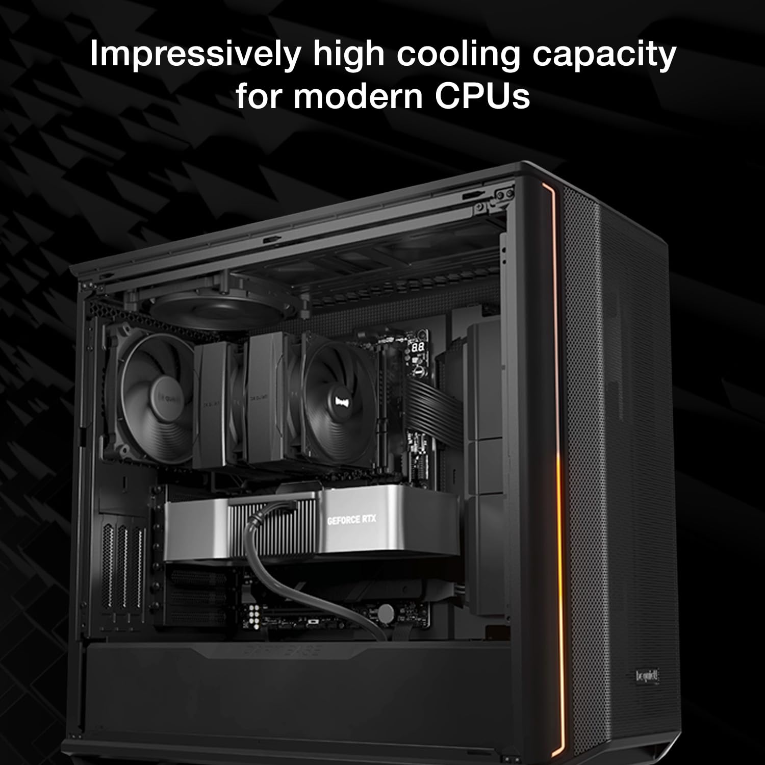 be quiet! Pure Rock Pro 3 Black CPU Air Cooler | 6 High Performance 6mm Heat Pipes with HDT Technology | 120mm Quiet PWM Fan | AMD:AM4 AM5/Intel LGA 1700/1150/1151/1200 | Black | BK042 customer photo 2
