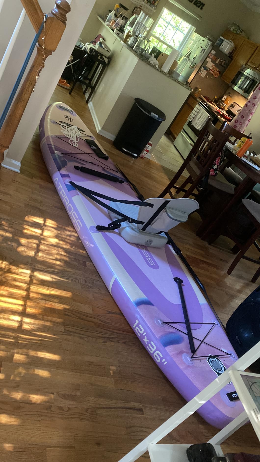 12'x36 Inflatable Paddle Board, 500lbs Extra Wide Stand Up Paddleboard for Adults with Premium SUP Accessories Kit & Backpack, Blow Up Kayak Non-Slip Stable Deck Boat for Yoga Fishing Surf customer photo 2