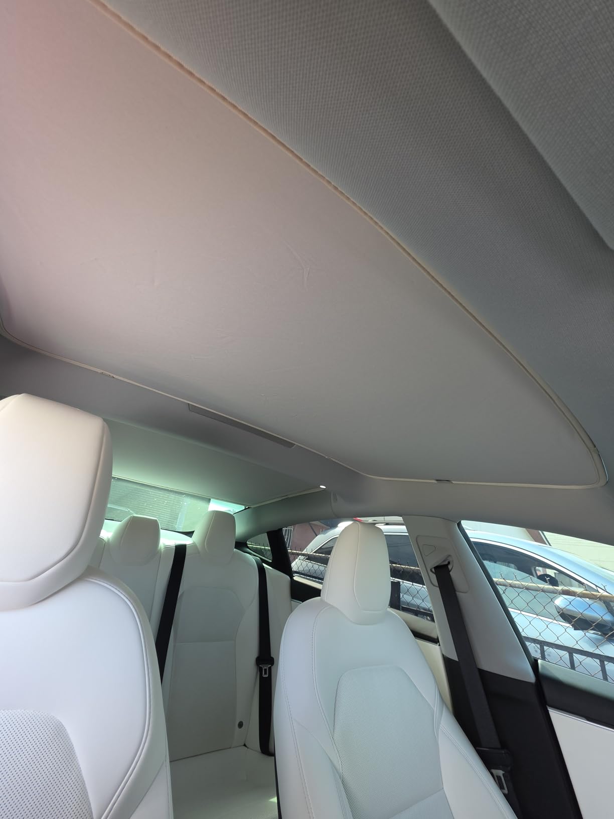 Wigoo Tesla Model 3 Sunshade Roof [Never Sag, Nano Ice-Crystal Coatings] 3-Gen Heat Insulation Glass Roof Sun Shade, Accessories for Tesla Model 3 2020~2026 Highland, Interior Gray customer photo 1