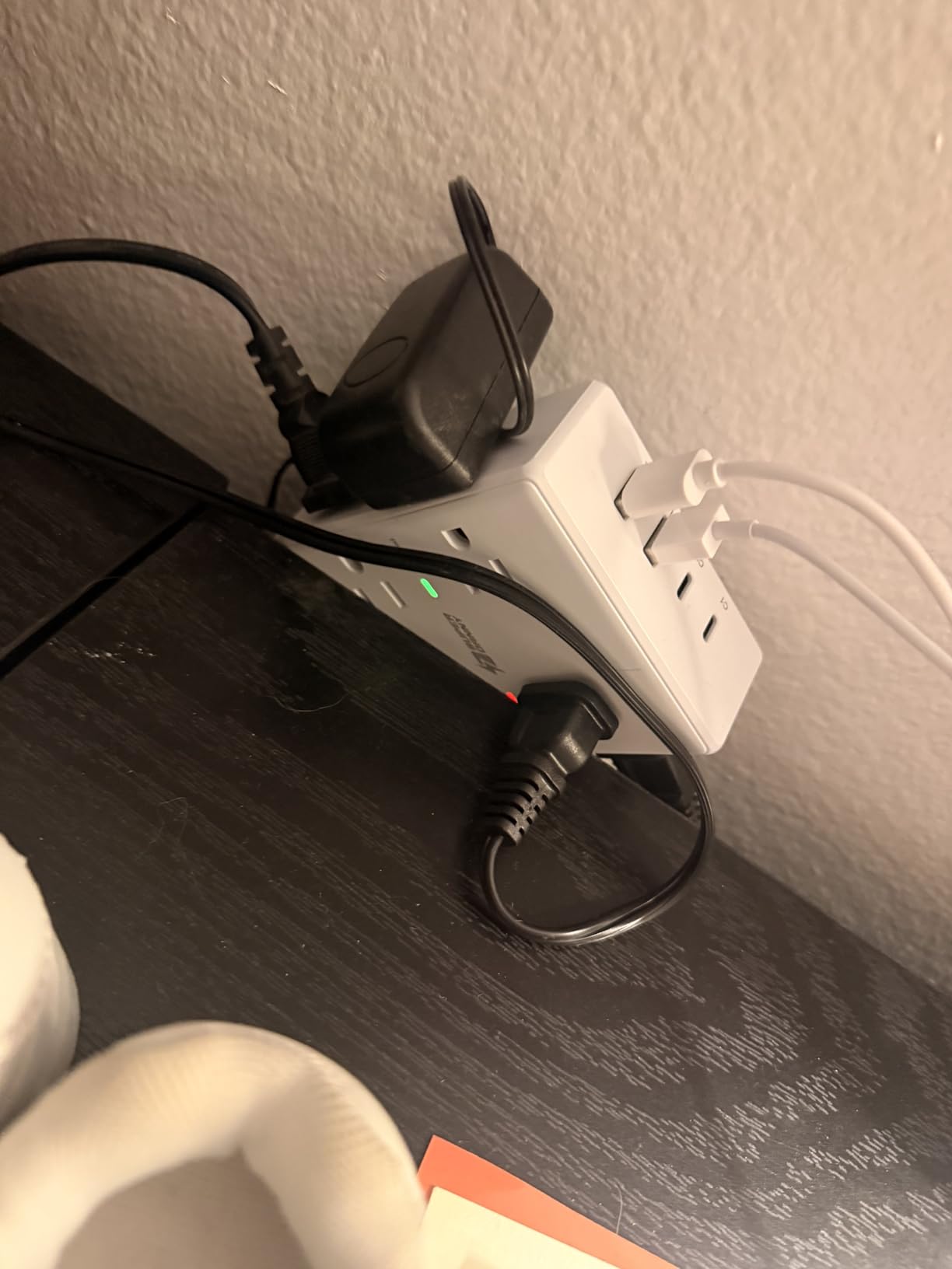 10Ft Extension Cord with Multiple Outlets, Flat Plug Surge Protector Power Strip 10 Ft Long Cord, 8 Outlets & 4 USB Ports (2 USB C), Desk Charging Station for College Dorm Room Essentials customer photo 1
