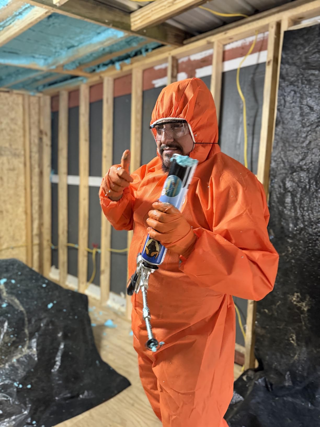 BEEST FullStop Spray Foam Insulation Kit for Walls and Attic - 480 Board ft/sq.ft Perfect Heat & Acoustic Insulation for Reduced Energy Bills - 24x Spray Foam Can, 2X Cleaner, 1 Pro Gun & Safety Gear customer photo 2