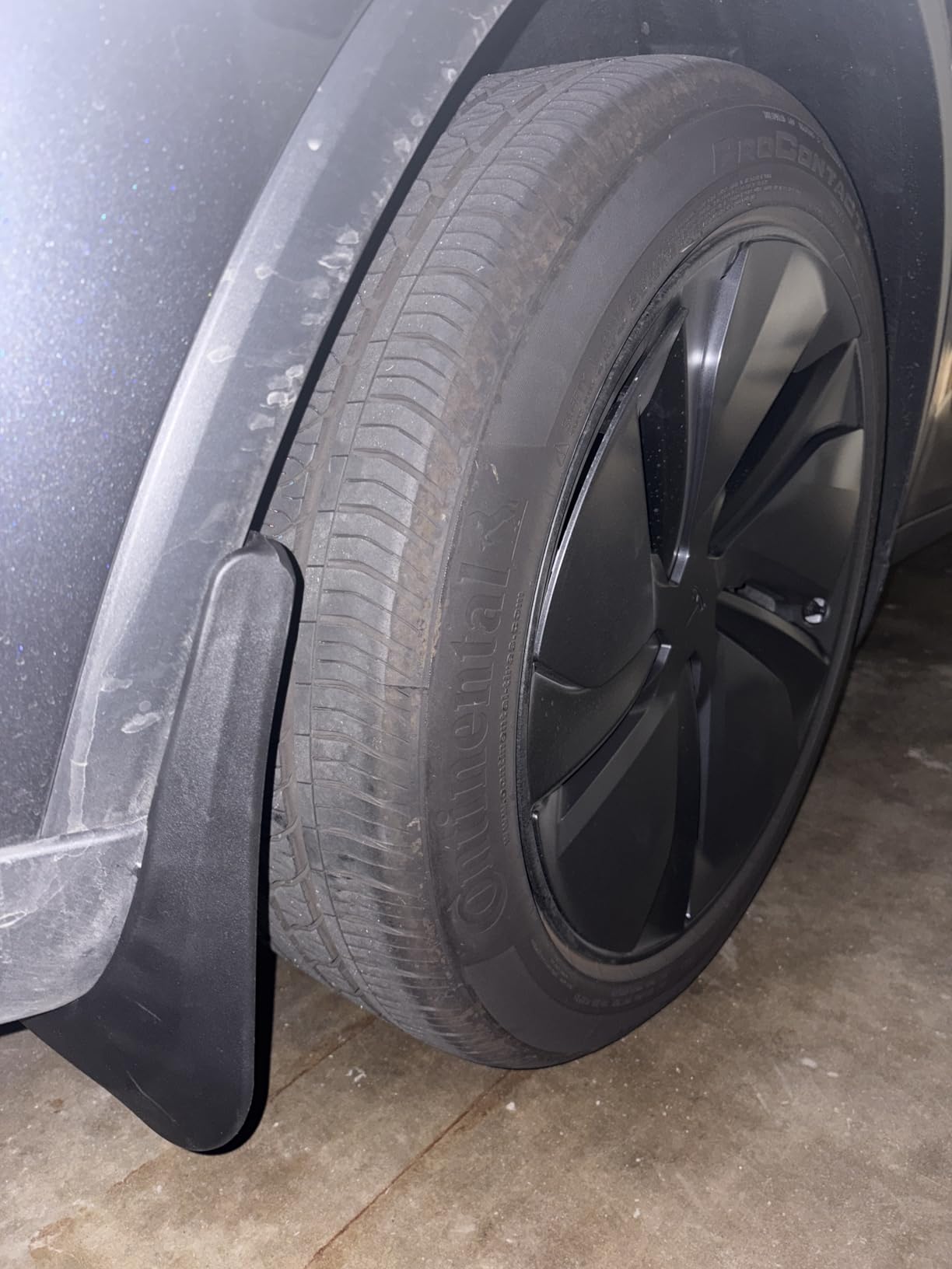 Wigoo 2026 New Tesla Model Y Juniper Accessories Mud Flaps No Drilling [Stay Clean, Protect Paint] All Weather Guards Body Kits for Tesla New Model Y 2025 2026 Juniper, Thicker Version (Set of 4) customer photo 1