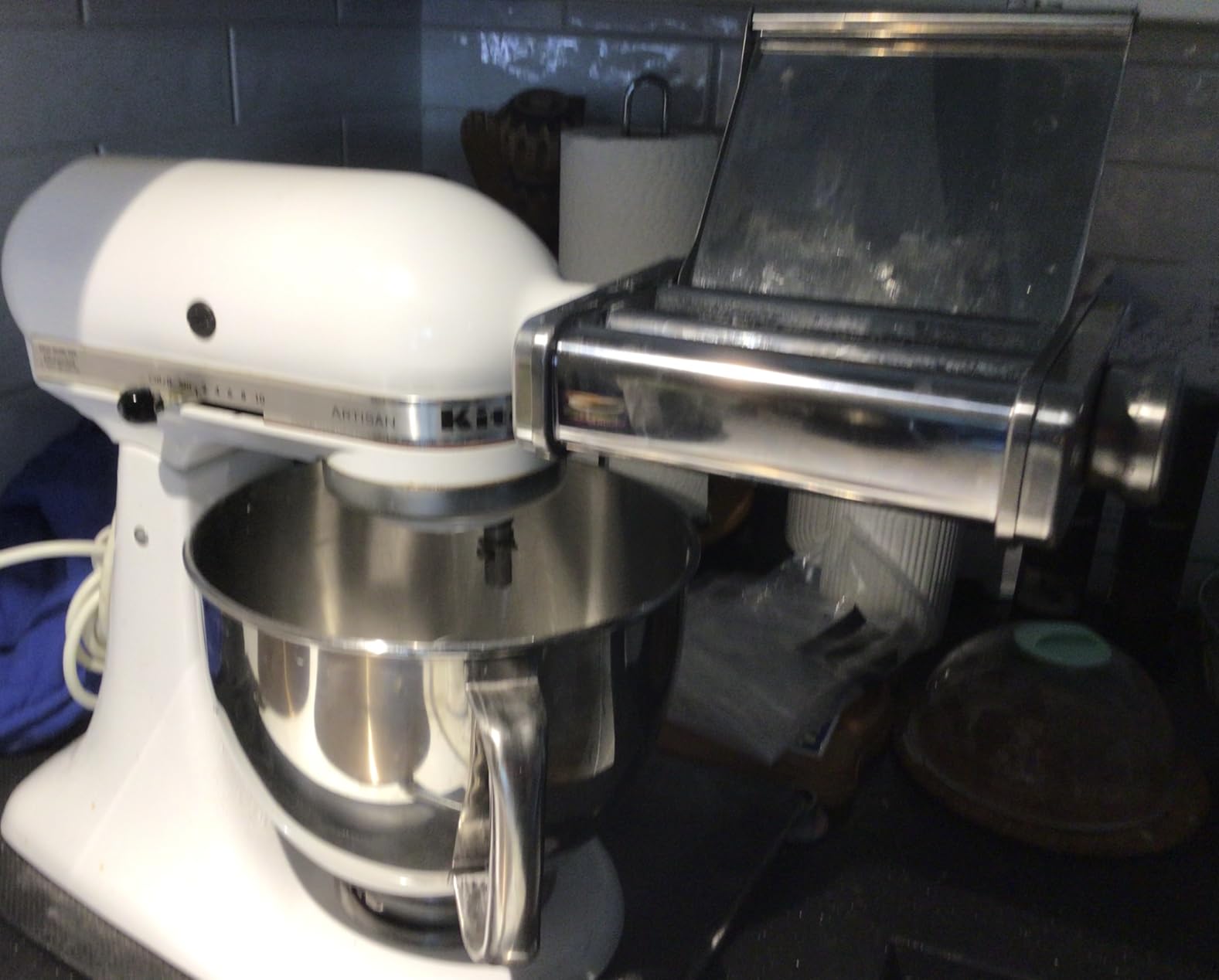 3 in 1 Pasta Attachment for KitchenAid Stand Mixer - Professional Stainless Steel Pasta Maker includes Roller, Spaghetti & Fettuccine Cutters, With Removable Baffle and Cleaning Brush by HOZODO customer photo 1