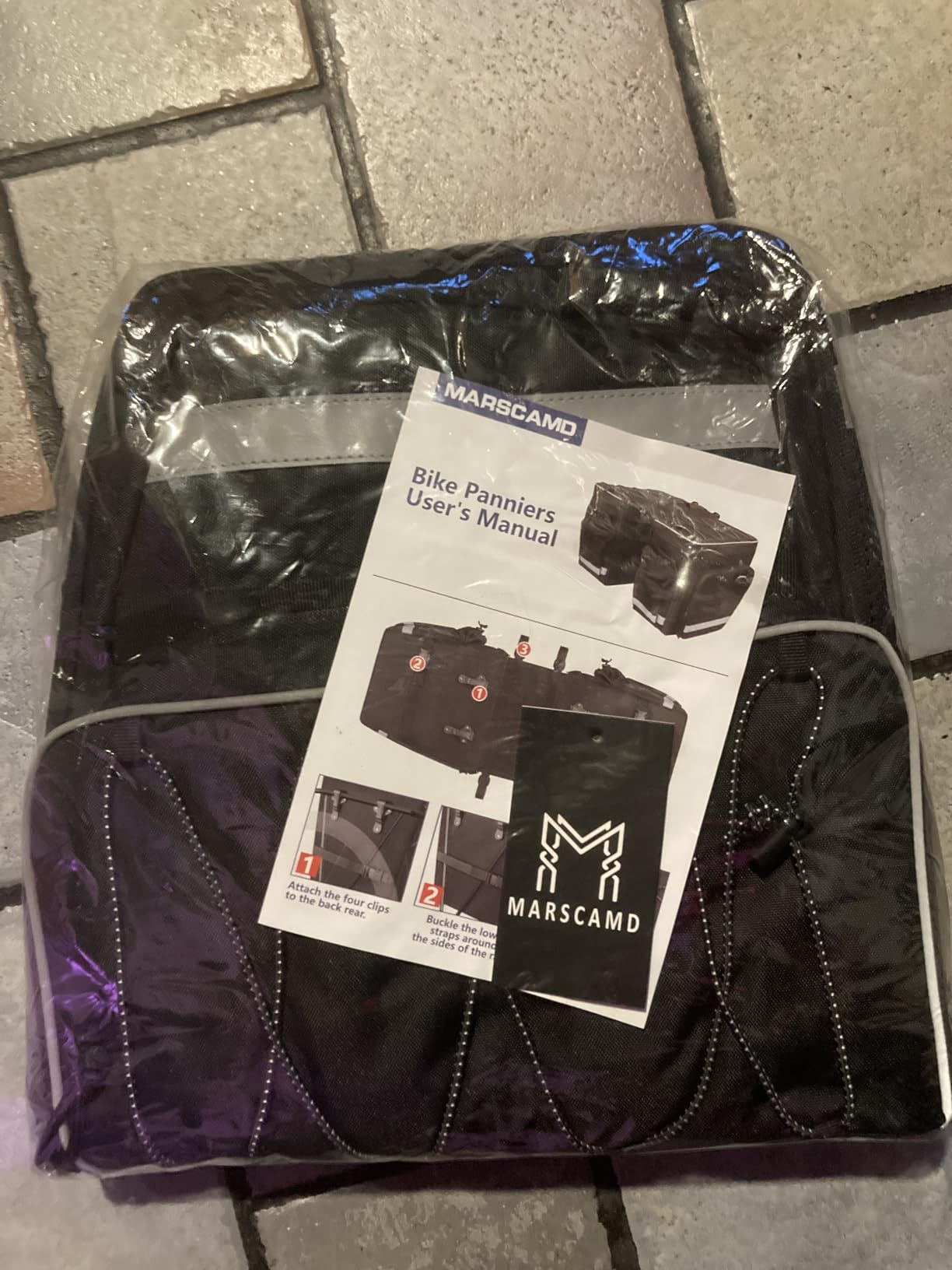 50L Bike Panniers with a Rain Cover, Bike Saddle Bag with Expandable Compartment and Multiple Pockets, Black customer photo 2
