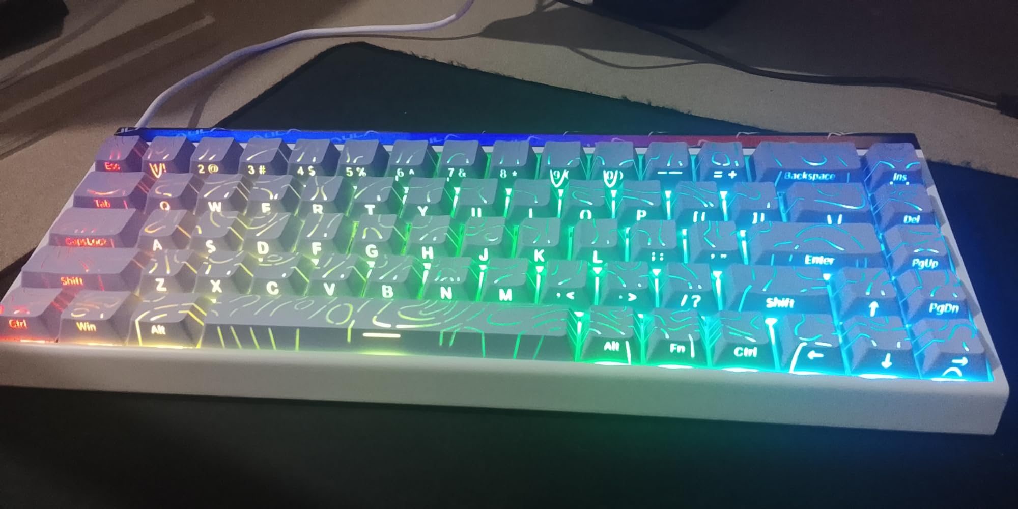 AULA Hero 68 HE 60% Gaming Keyboard Wired, Hall Effect Magnetic Switch Keyboard with Adjustable Actuation, Fast Trigger Mode, 8K Hz Polling Rate, 0.125ms Latency,Side Printed PBT Keycaps, RGB Backlit customer photo 2