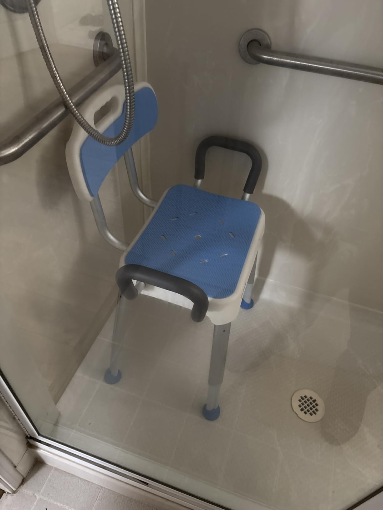 Widened Shower Chair for Inside Shower with Padded Back & Arms,400 lbs Heavy Duty & Adjustable Shower Chair for Elderly and Disabled, Non-Slip Shower Seat, Bath Chair for Tub customer photo 2