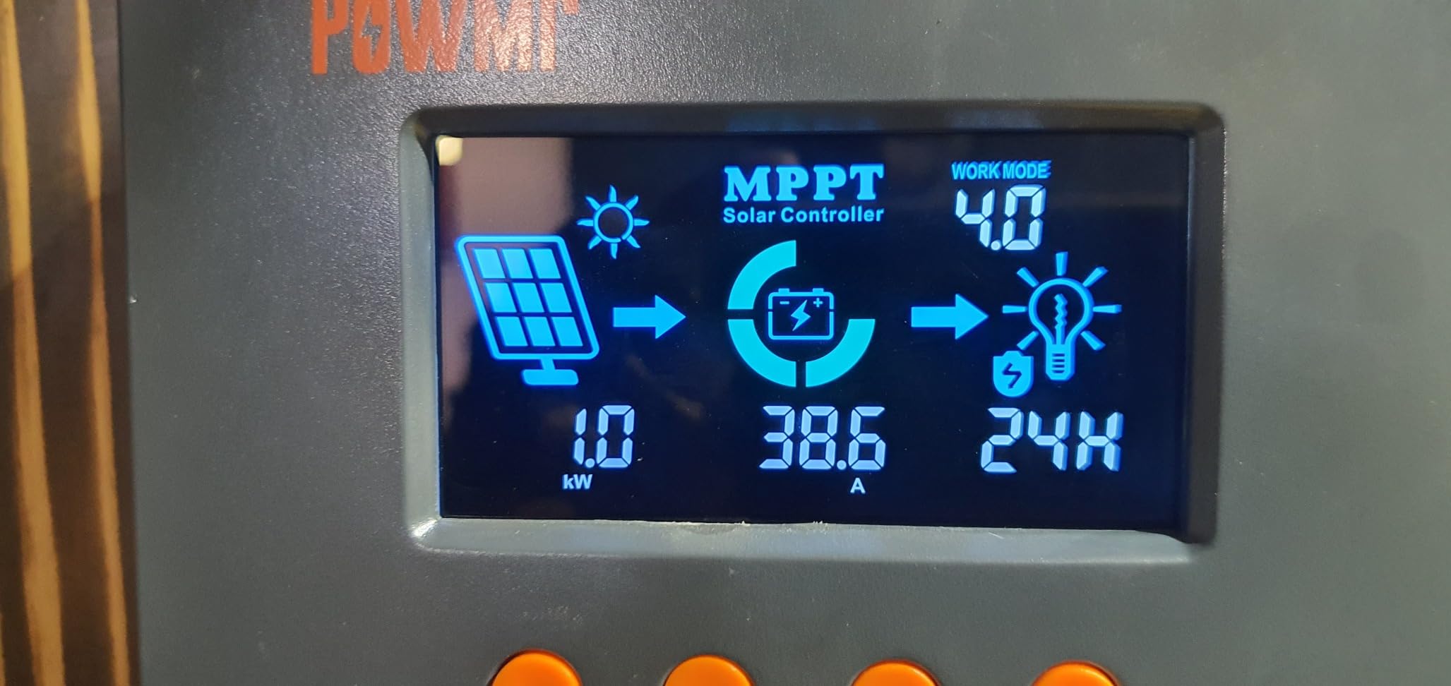 MPPT Solar Charge Controller 60AMP, for 12V/24V/36V/48V Auto, MAX 160V 2800W Input, 150V w/LCD Display, for Lead-Acid Lithium Battery -- Parallel Version customer photo 1