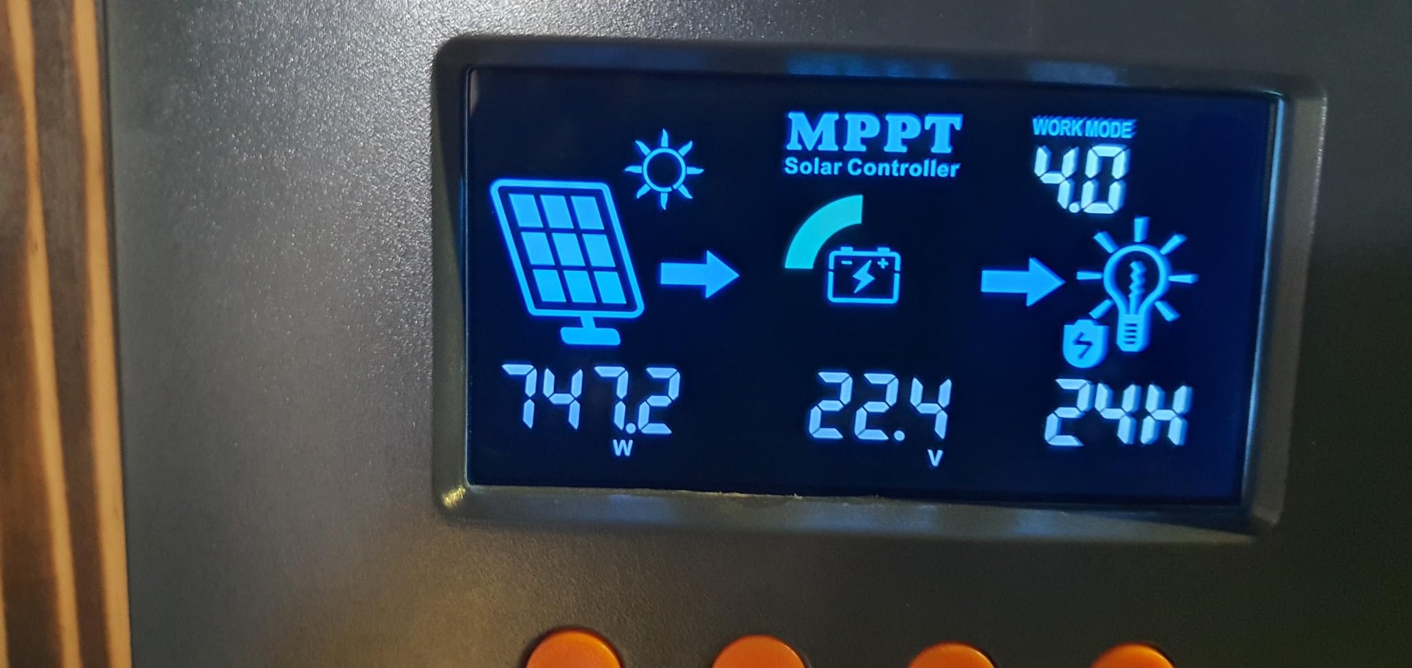 MPPT Solar Charge Controller 60AMP, for 12V/24V/36V/48V Auto, MAX 160V 2800W Input, 150V w/LCD Display, for Lead-Acid Lithium Battery -- Parallel Version customer photo 2