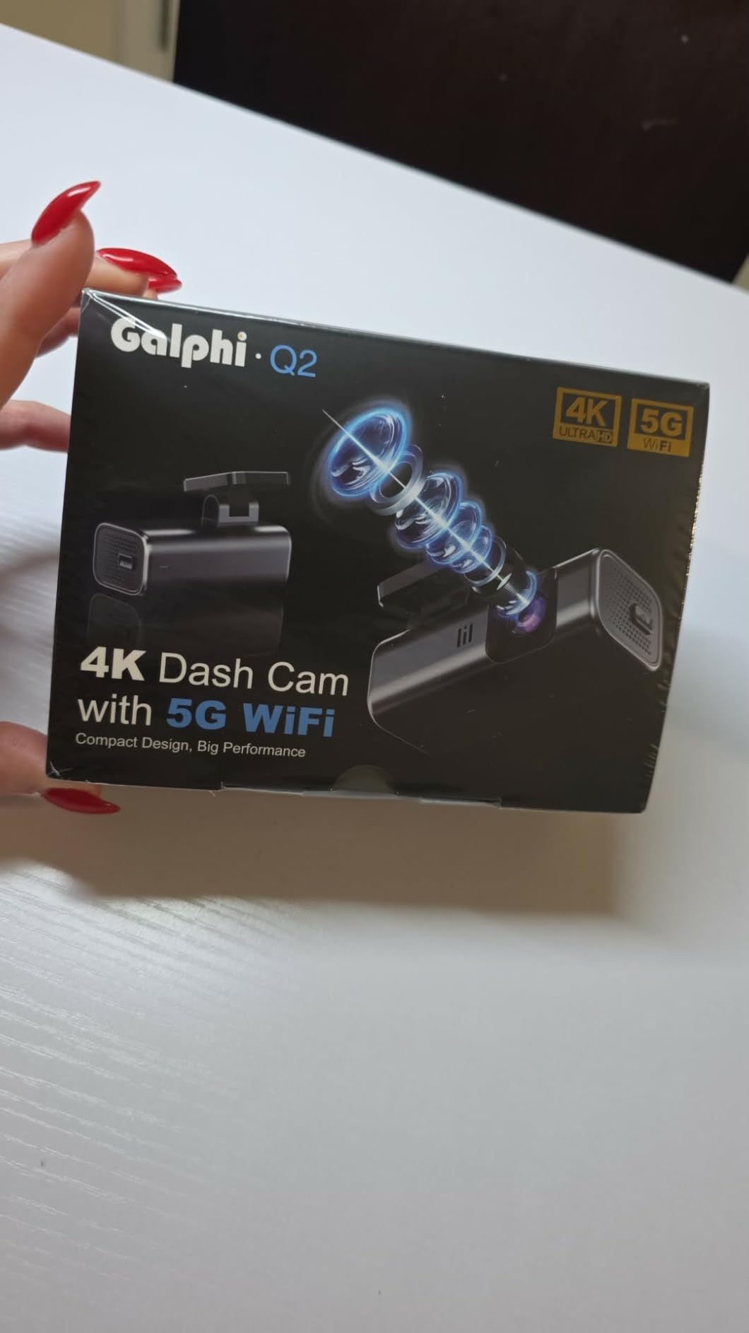 galphi 4K Dash Cam Front, Built-in 5G WiFi, 64GB Card Included, Dash Camera for Cars, Mini Dashcam with Super Night Vision, Loop Recording, G-Sensor, 24 Hours Parking Monitor, Support 256GB Max customer photo 1